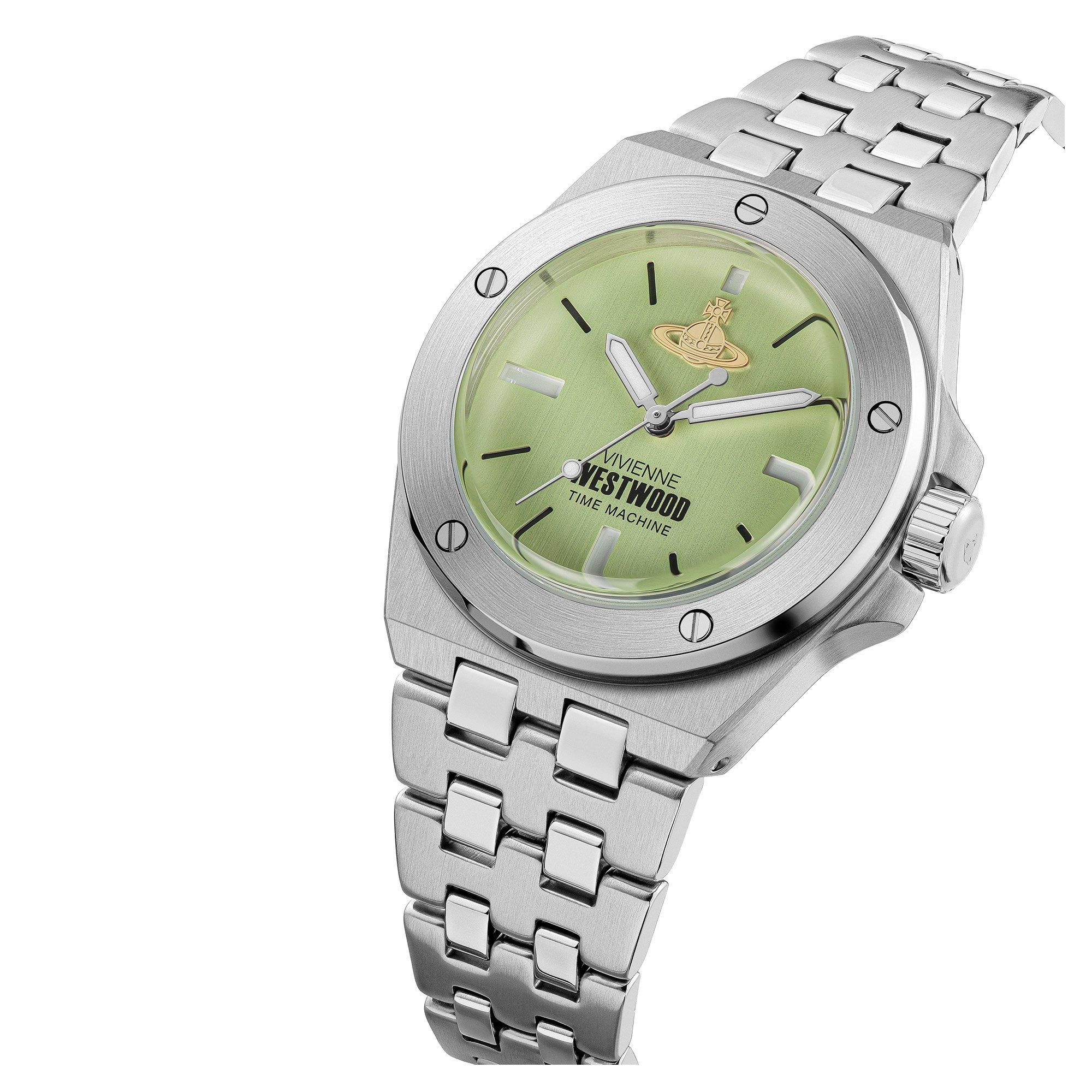 Green/Silver - Vivienne Westwood - Leamouth Quartz 35mm Watch - 3