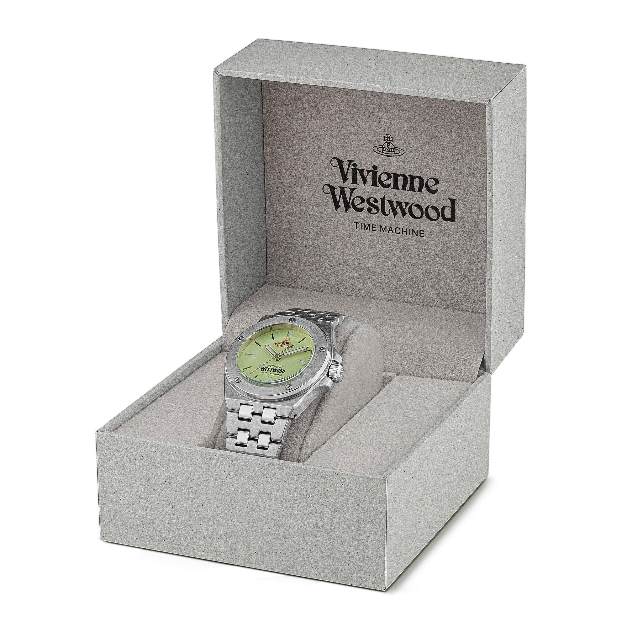 Green/Silver - Vivienne Westwood - Leamouth Quartz 35mm Watch - 4