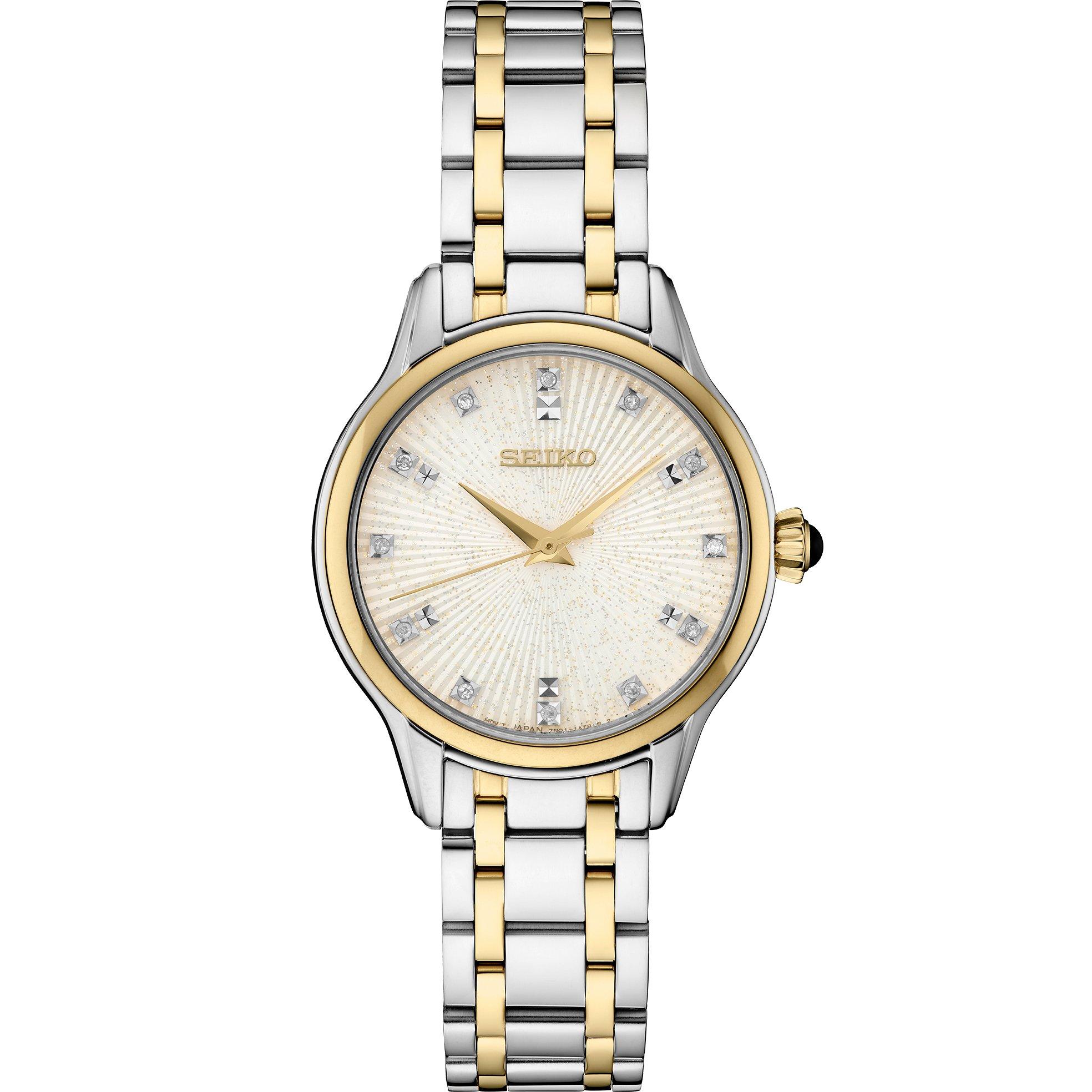 Seiko  Diamond Set Analogue Quartz Watch - Yellow/