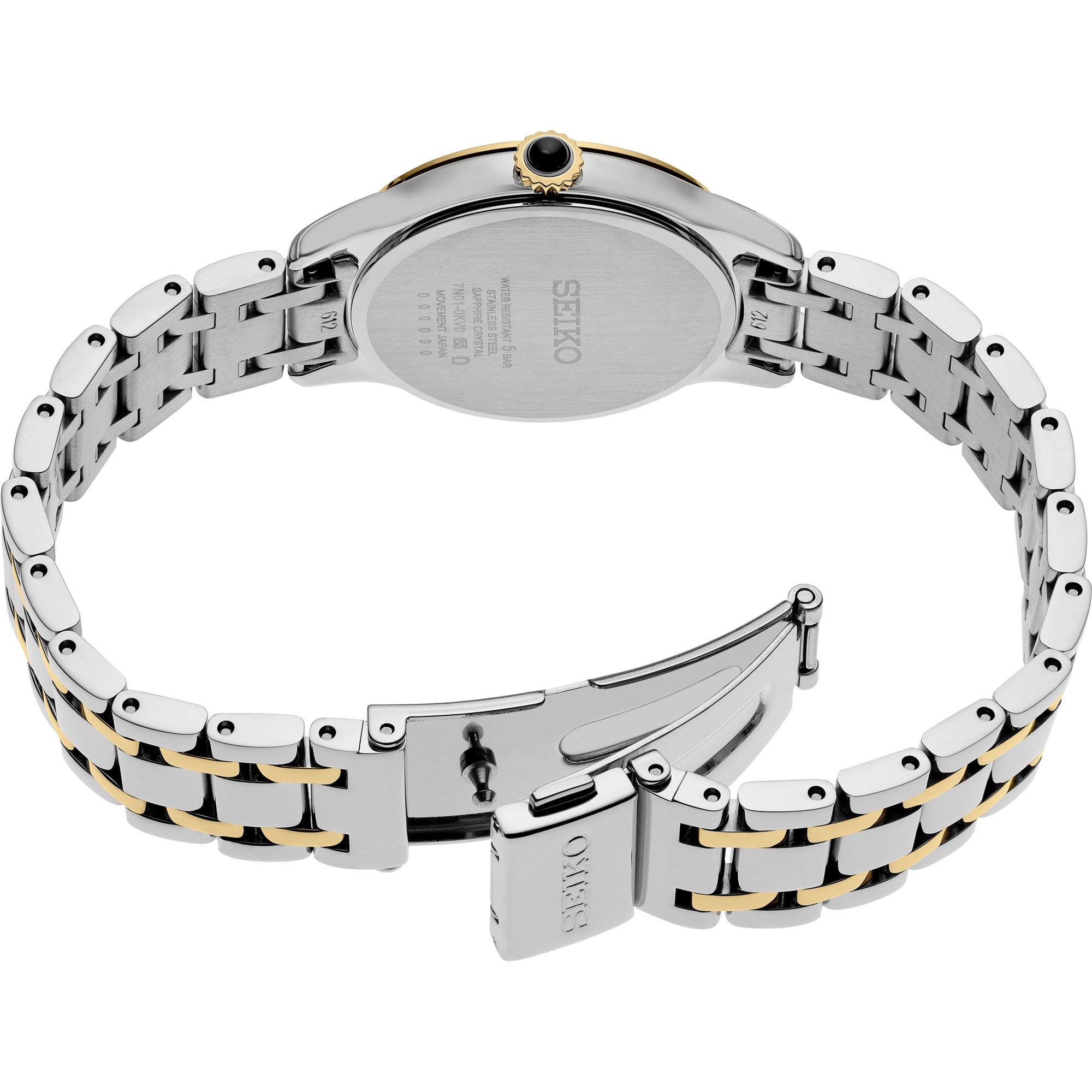 Yellow/Multi - Seiko - Unisex Adults Diamond Set Analogue Quartz Watch - 3