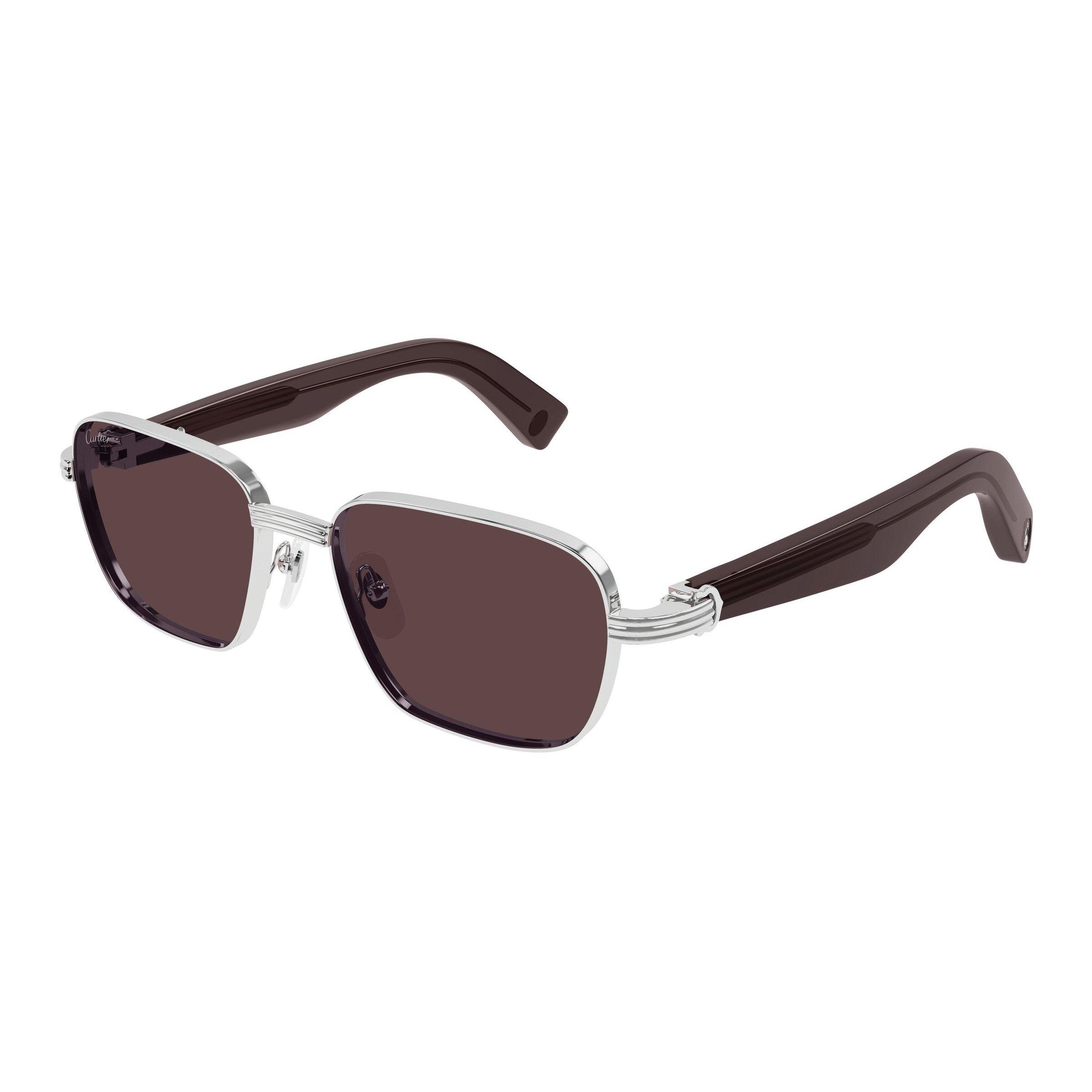 Multi - Cartier - Cartier Mens Rectangular CT0538S Sunglasses - 1