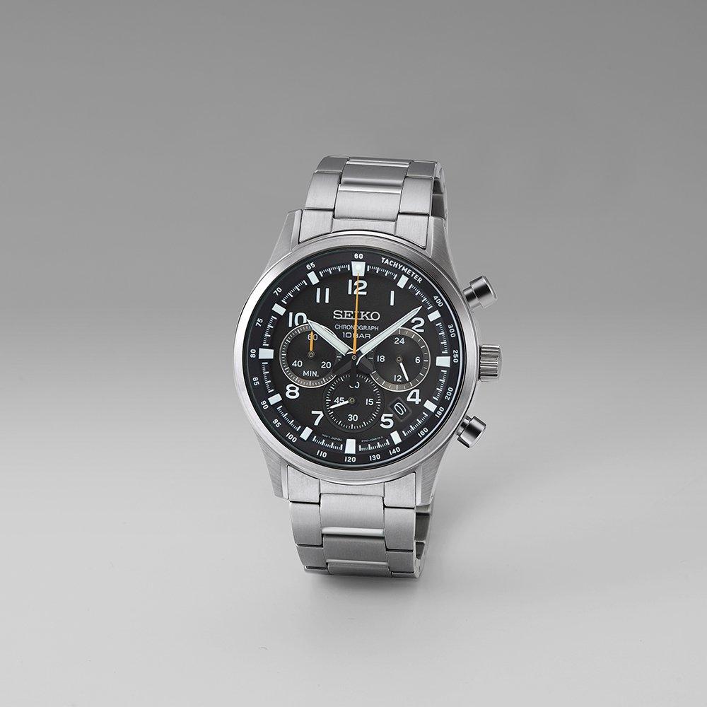 Black/Grey - Seiko - Men's Chronograph Quartz Analogue Watch - 2