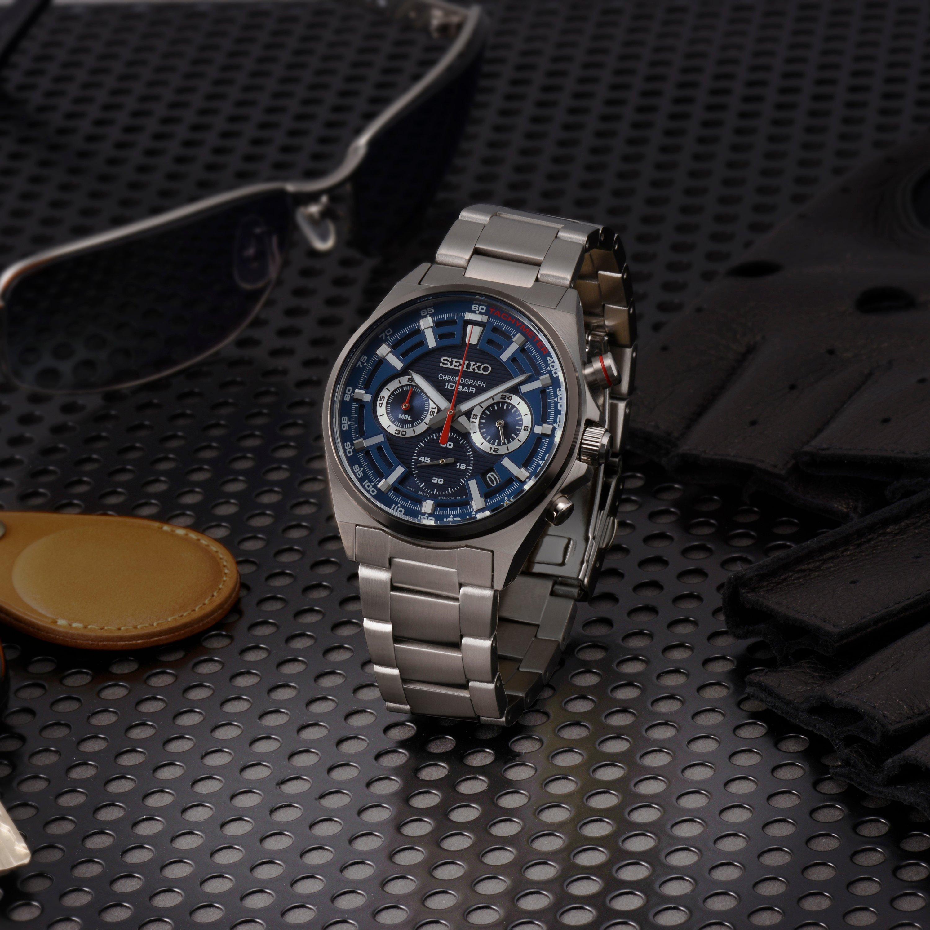 Blue/Grey - Seiko - Men's Chronograph Quartz Watch - 2