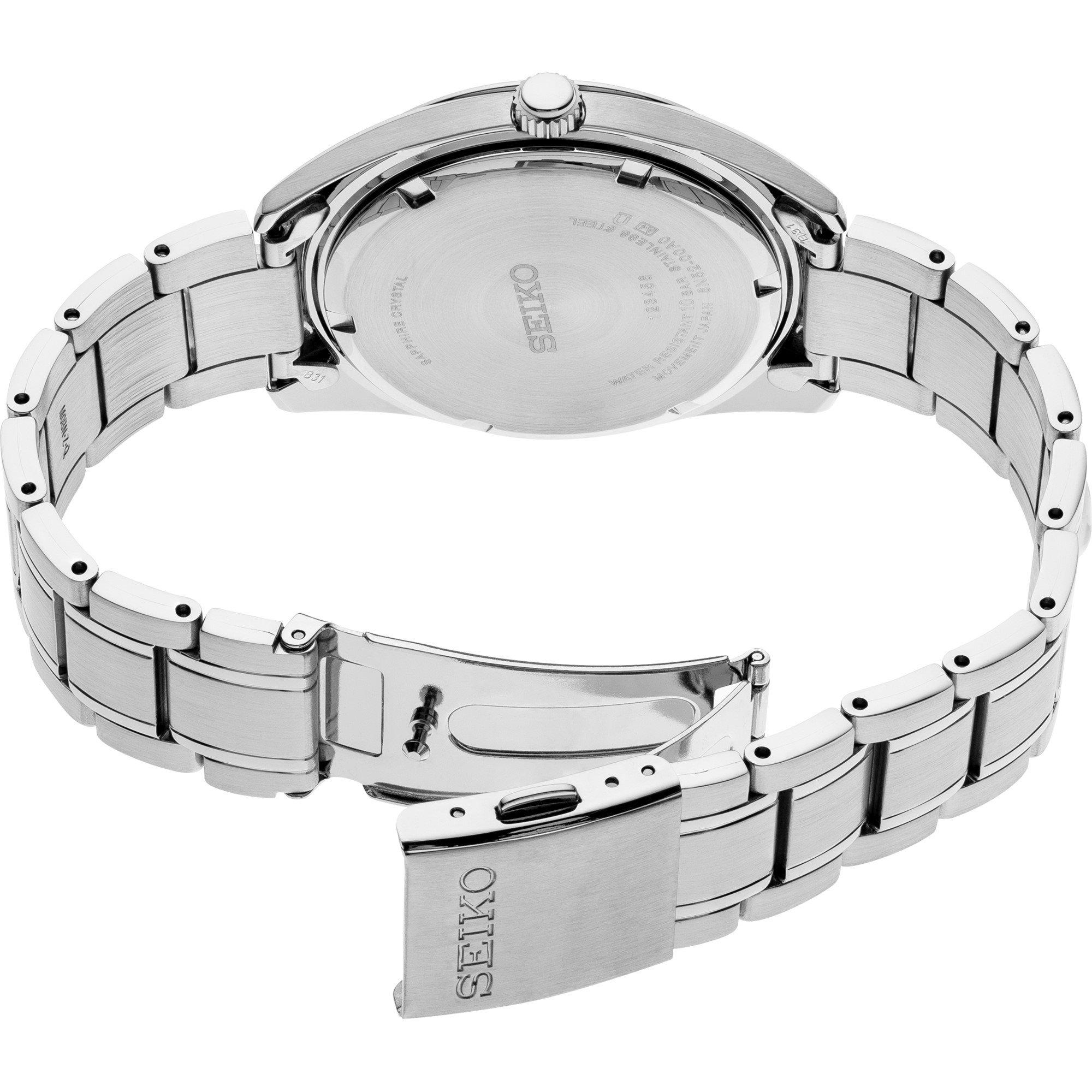 Black/Silver - Seiko - Men's Classic Date Analogue Quartz Watch - 3