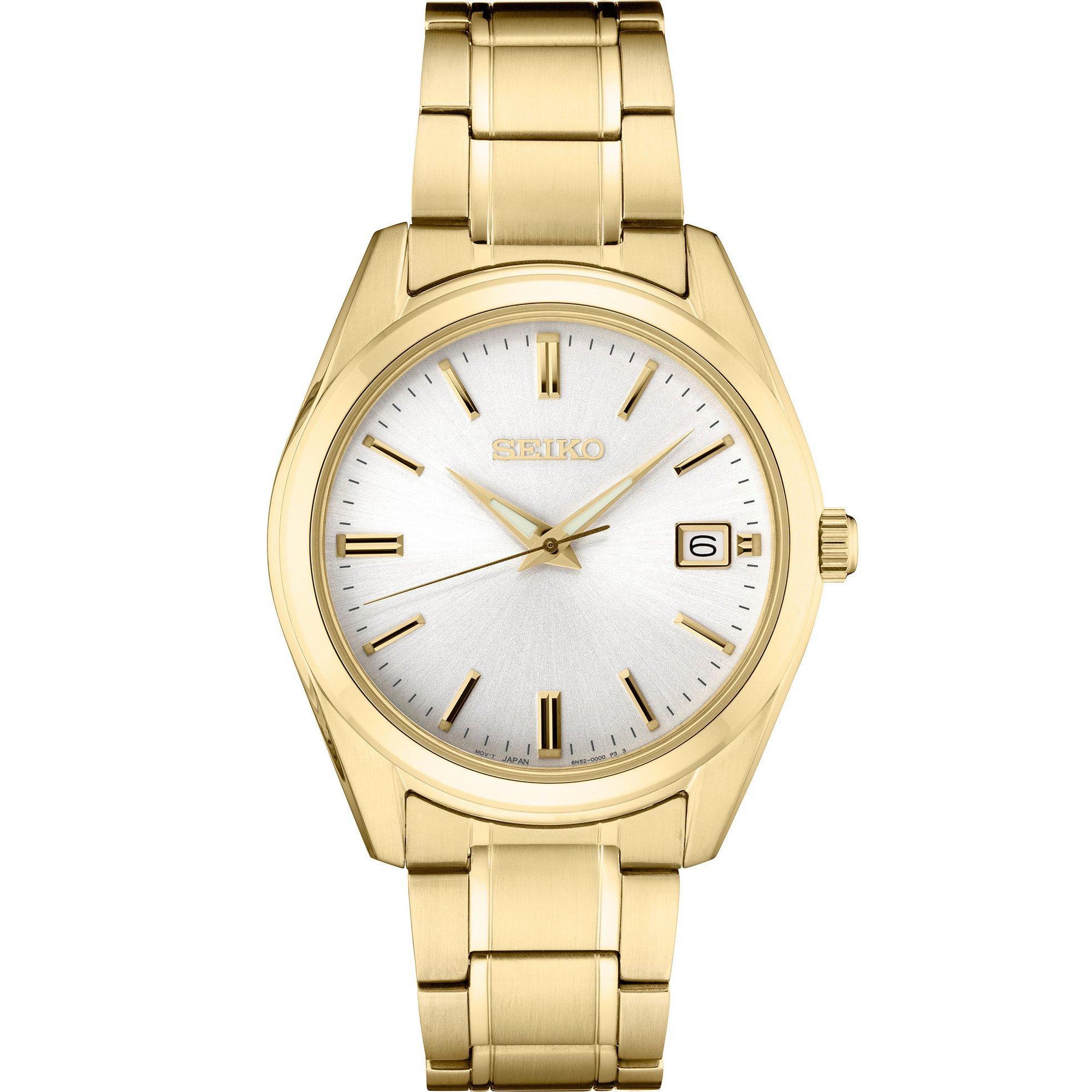 Silver/Gold - Seiko - Men's Classic Date Quartz Analogue Quartz Watch - 1