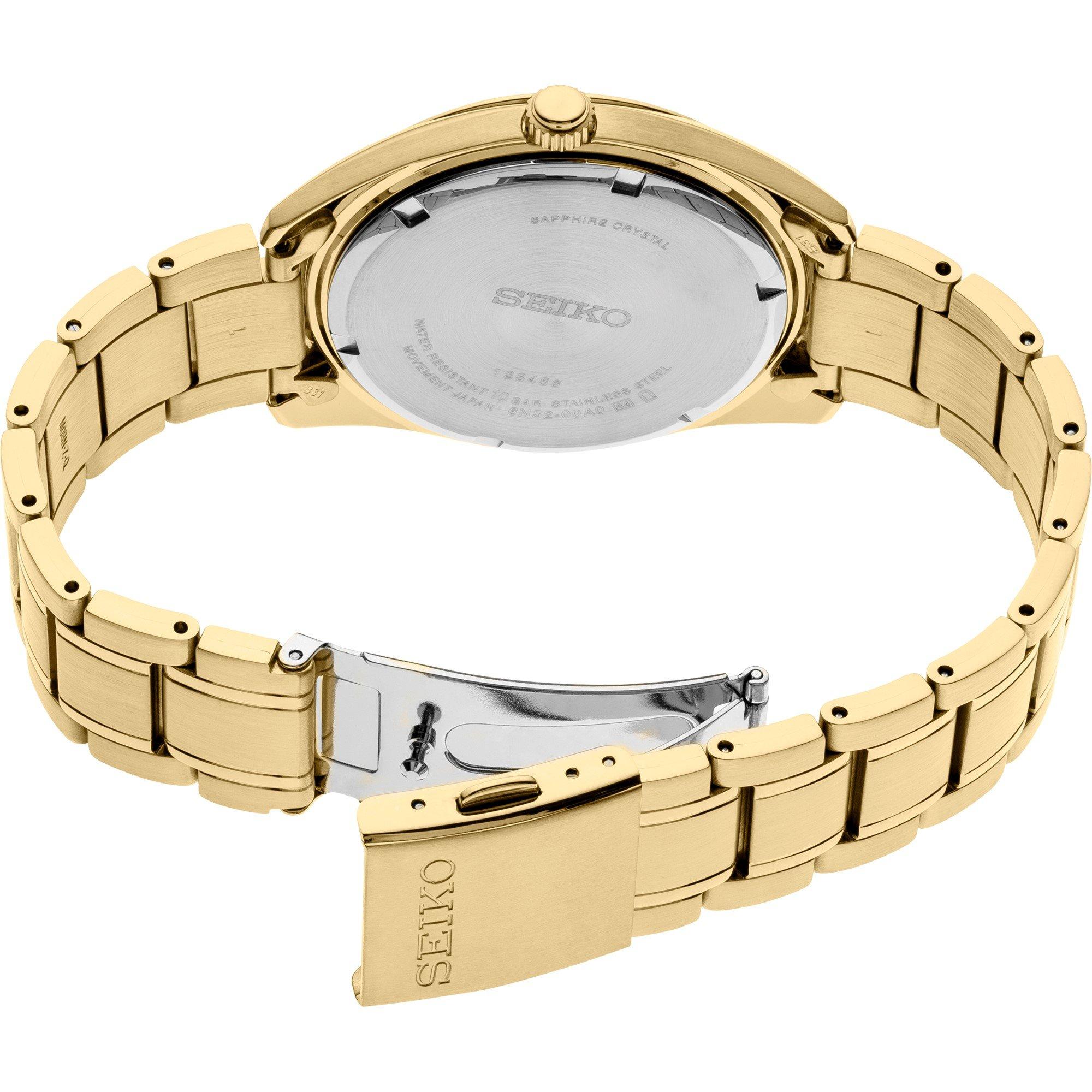 Silver/Gold - Seiko - Men's Classic Date Quartz Analogue Quartz Watch - 3