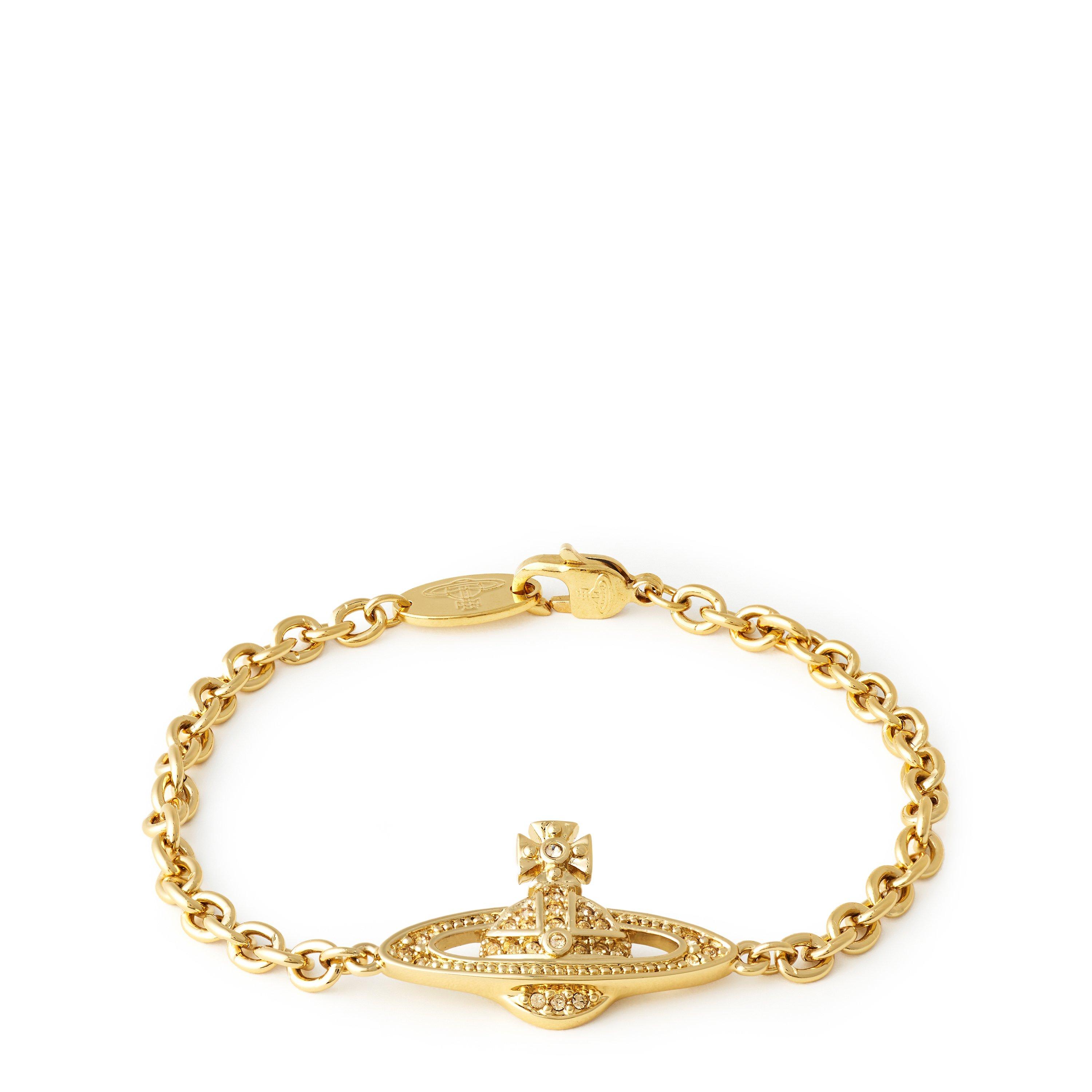 Gold/Topaz - Vivienne Westwood - Mini Bas Relief Chain Bracelet - 1