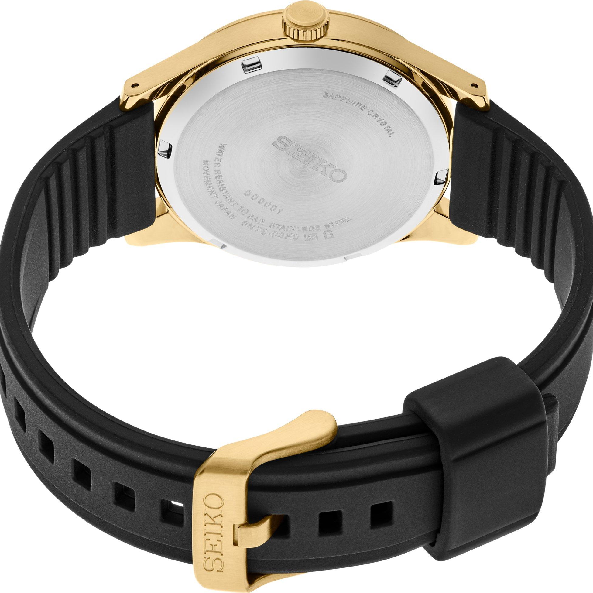 Grey/Gold - Seiko - Men's Classic Date Quartz Analogue Watch - 3