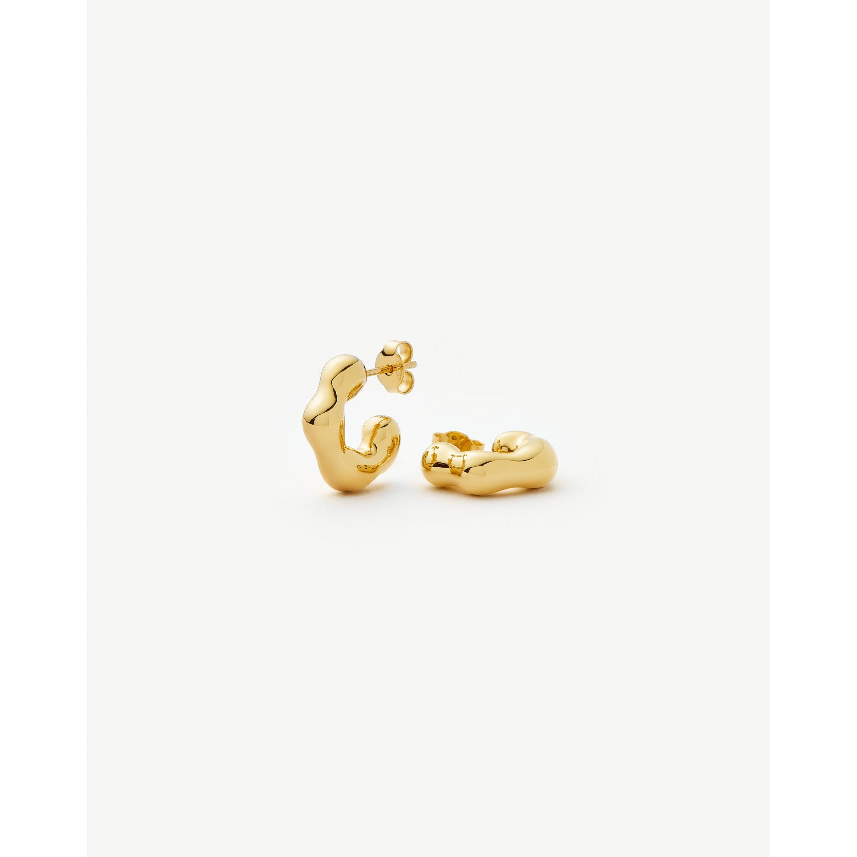 GOLD - Missoma - Eny Lee Puffy Small Hoop Earrings - 2