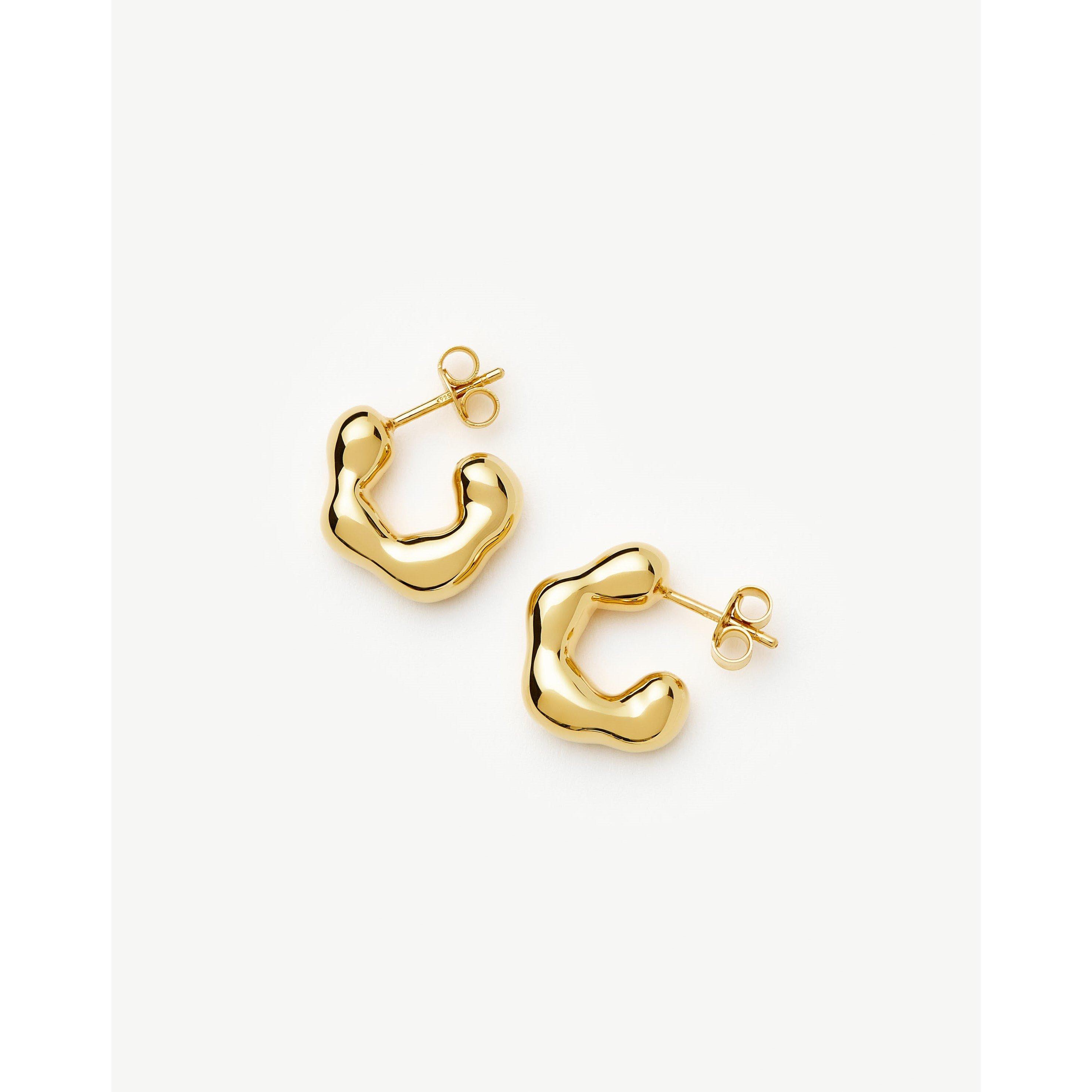 GOLD - Missoma - Eny Lee Puffy Small Hoop Earrings - 3