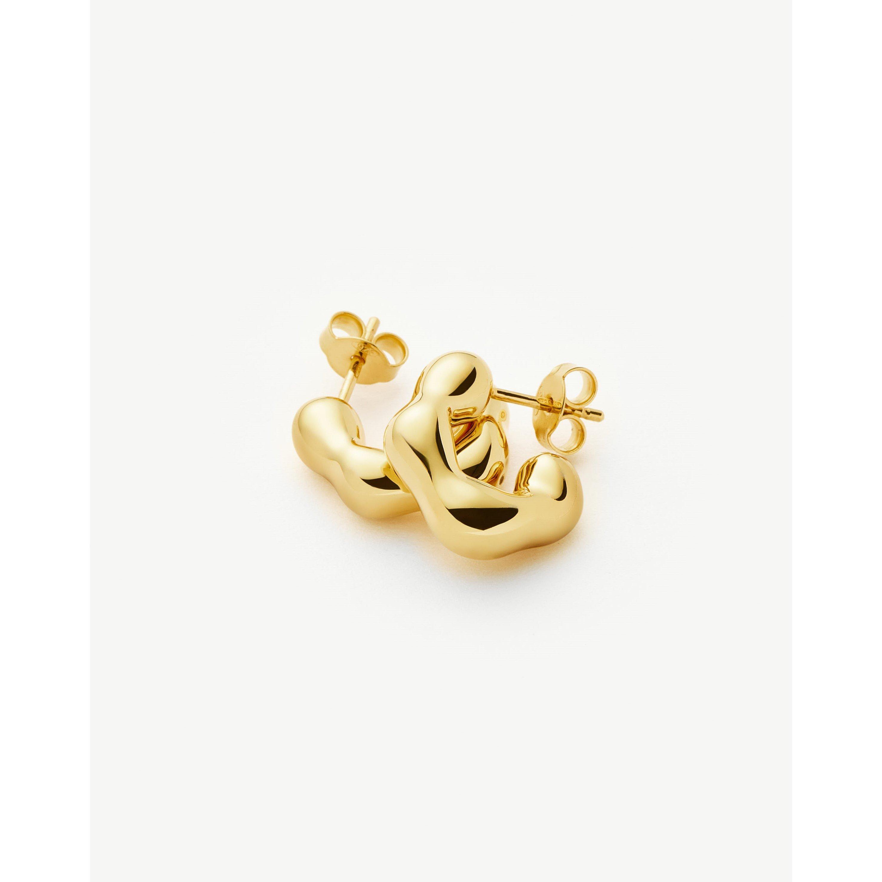 GOLD - Missoma - Eny Lee Puffy Small Hoop Earrings - 4