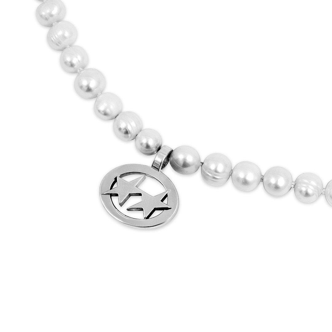 Silver - TWOJEYS - Unisex Adults Icon Pearl Chain Necklace - 2