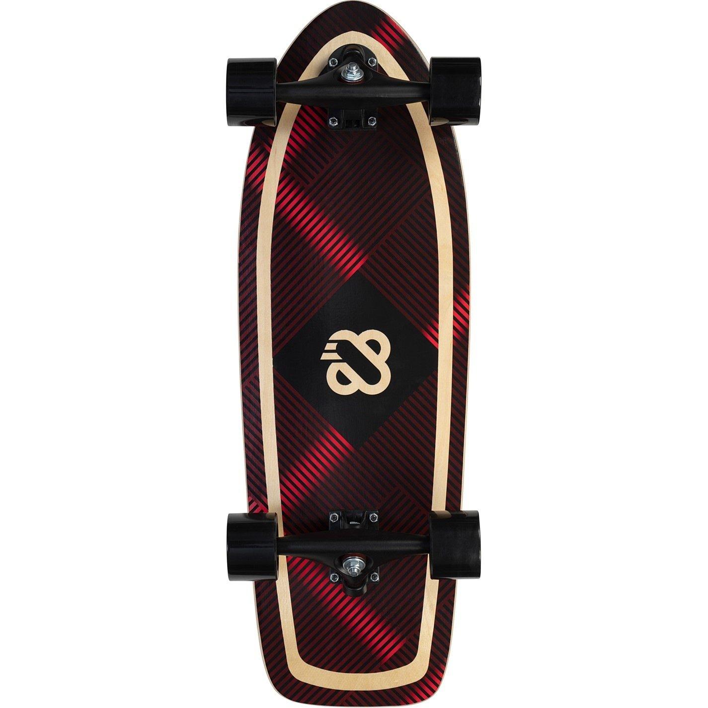 Red/Black - Nijdam - Cruiser Longboard Wicker Weaver 32 - 3