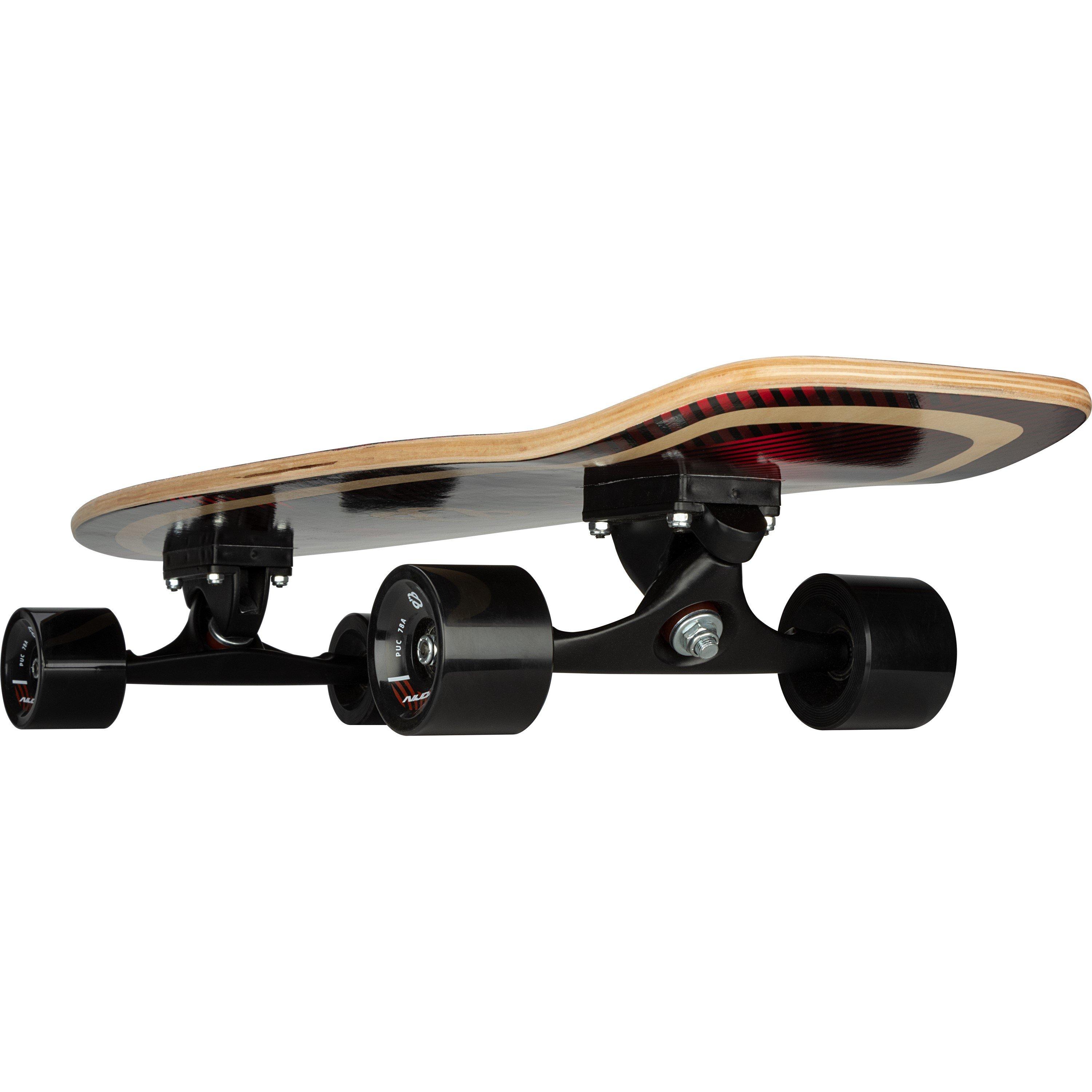 Red/Black - Nijdam - Cruiser Longboard Wicker Weaver 32 - 4