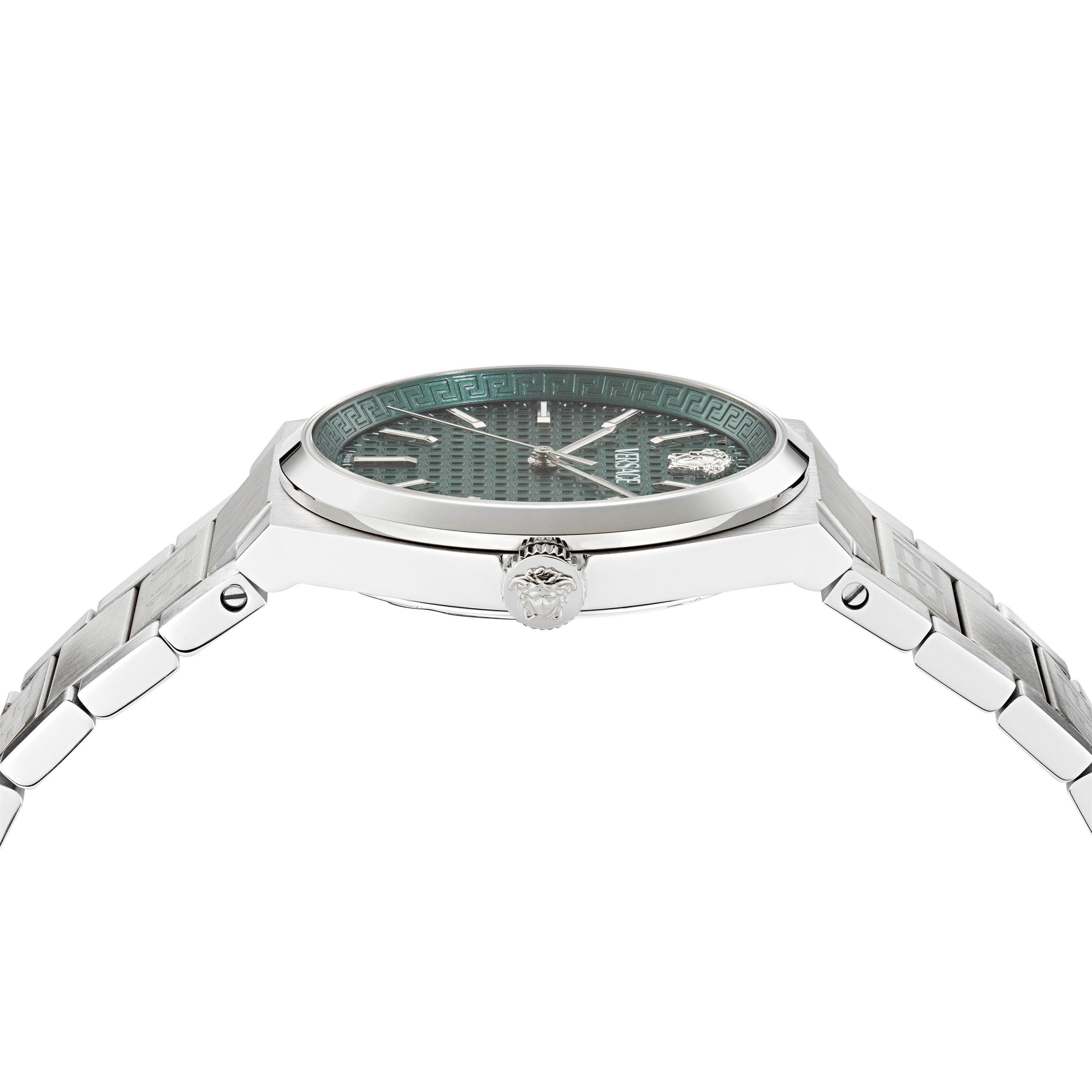 Silver - Versace - Men's Auria Quartz Analogue Watch - 2
