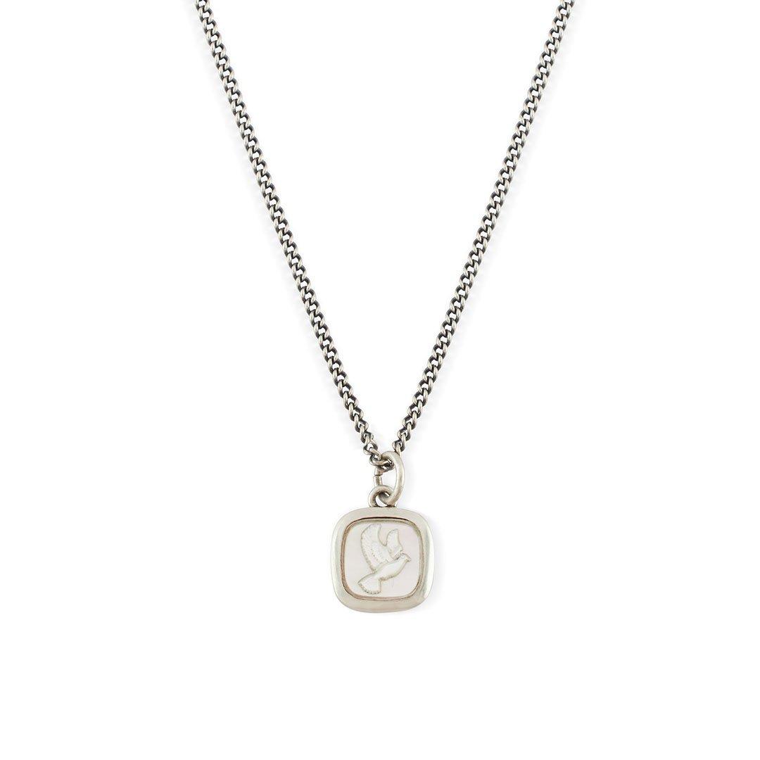 Silver - Serge DeNimes - Silver Dove Cameo Necklace - 1