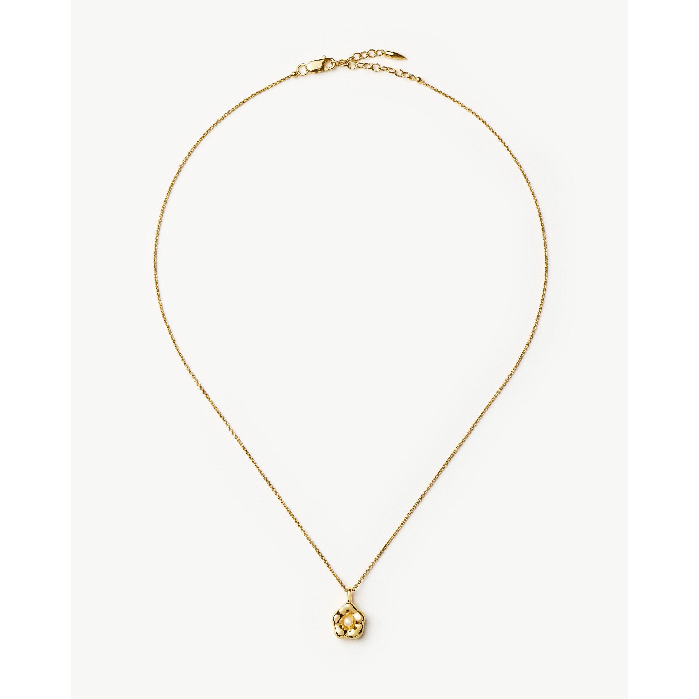 GOLD - Missoma - Eny Puffy Daisy Pendant Necklace - 3