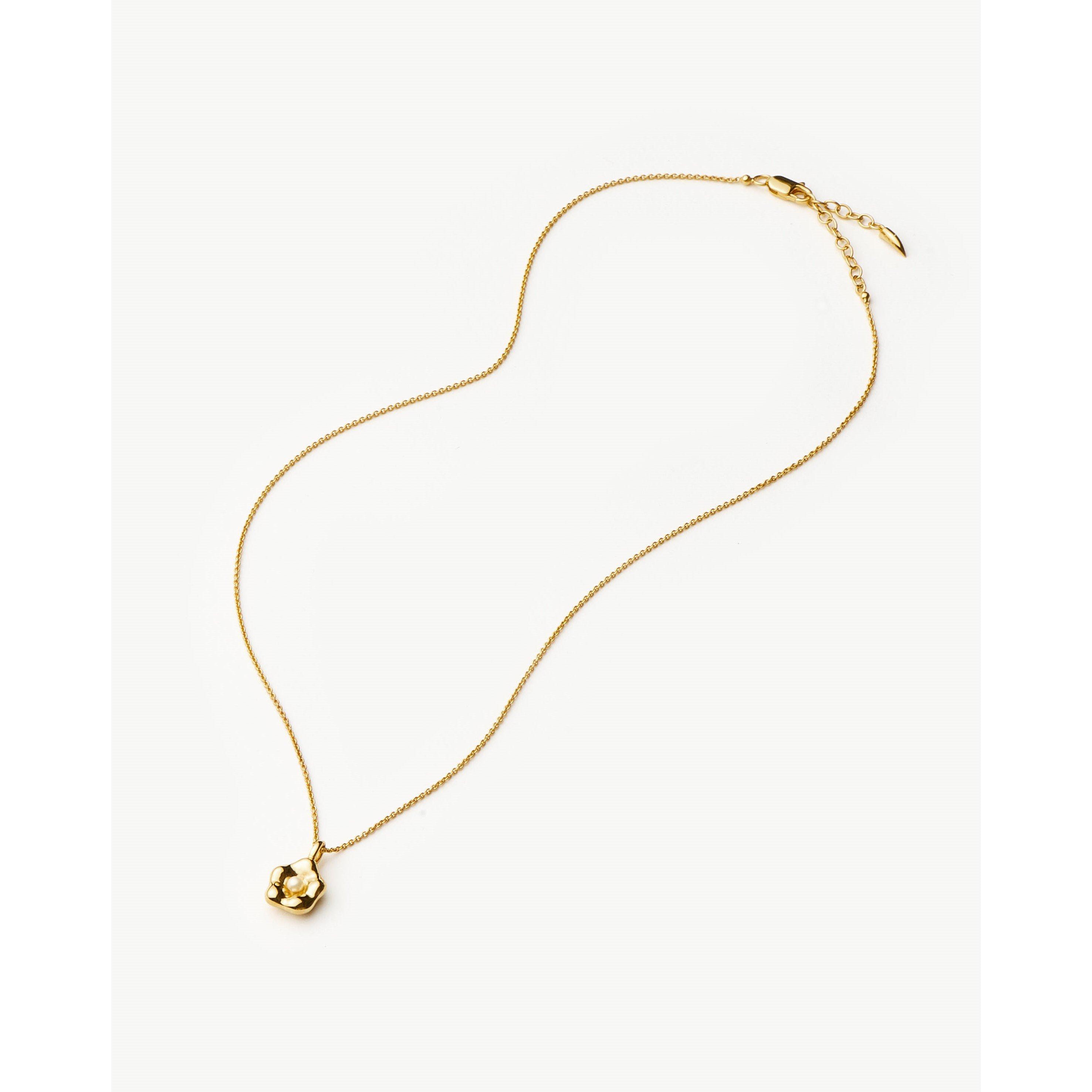 GOLD - Missoma - Eny Puffy Daisy Pendant Necklace - 4