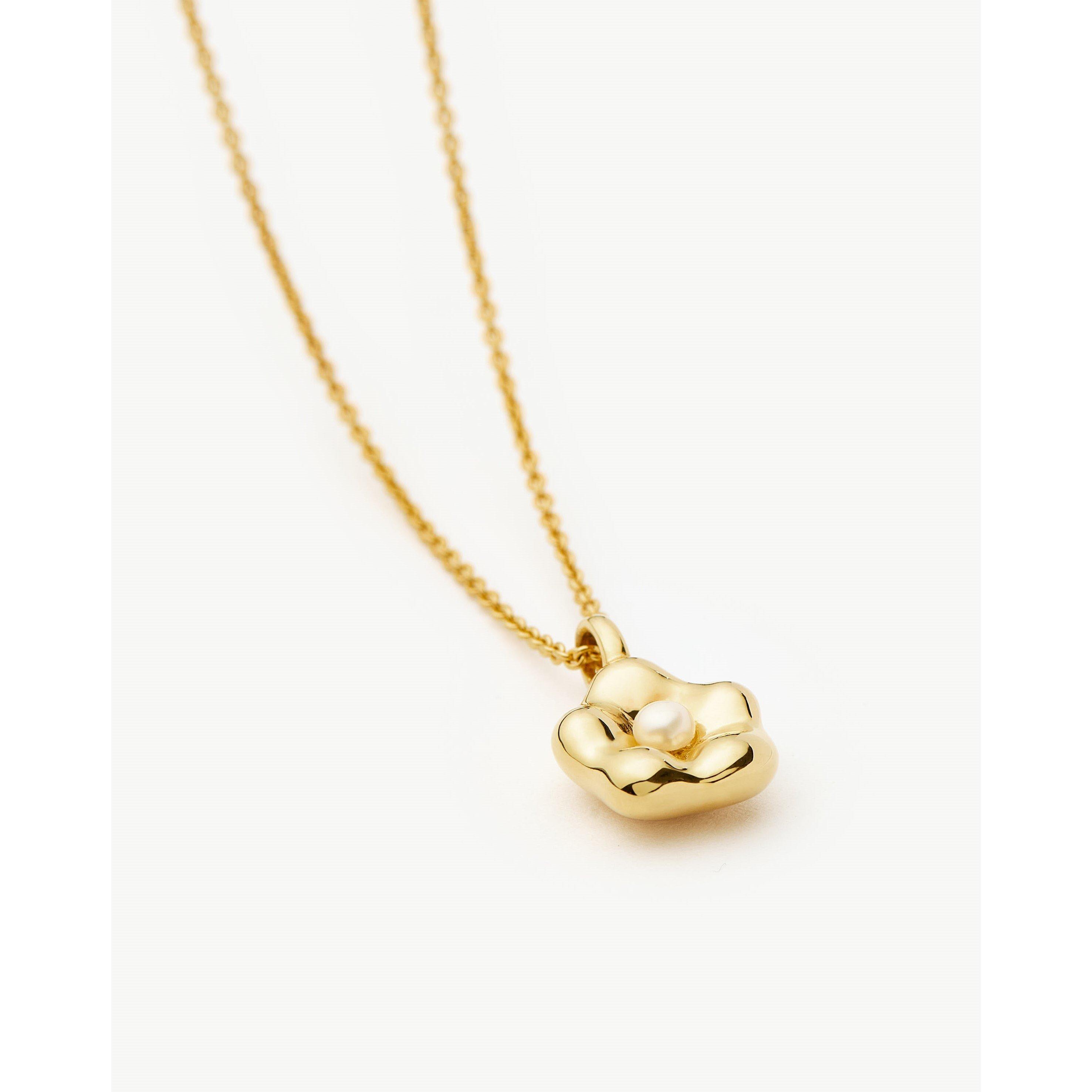 GOLD - Missoma - Eny Puffy Daisy Pendant Necklace - 5