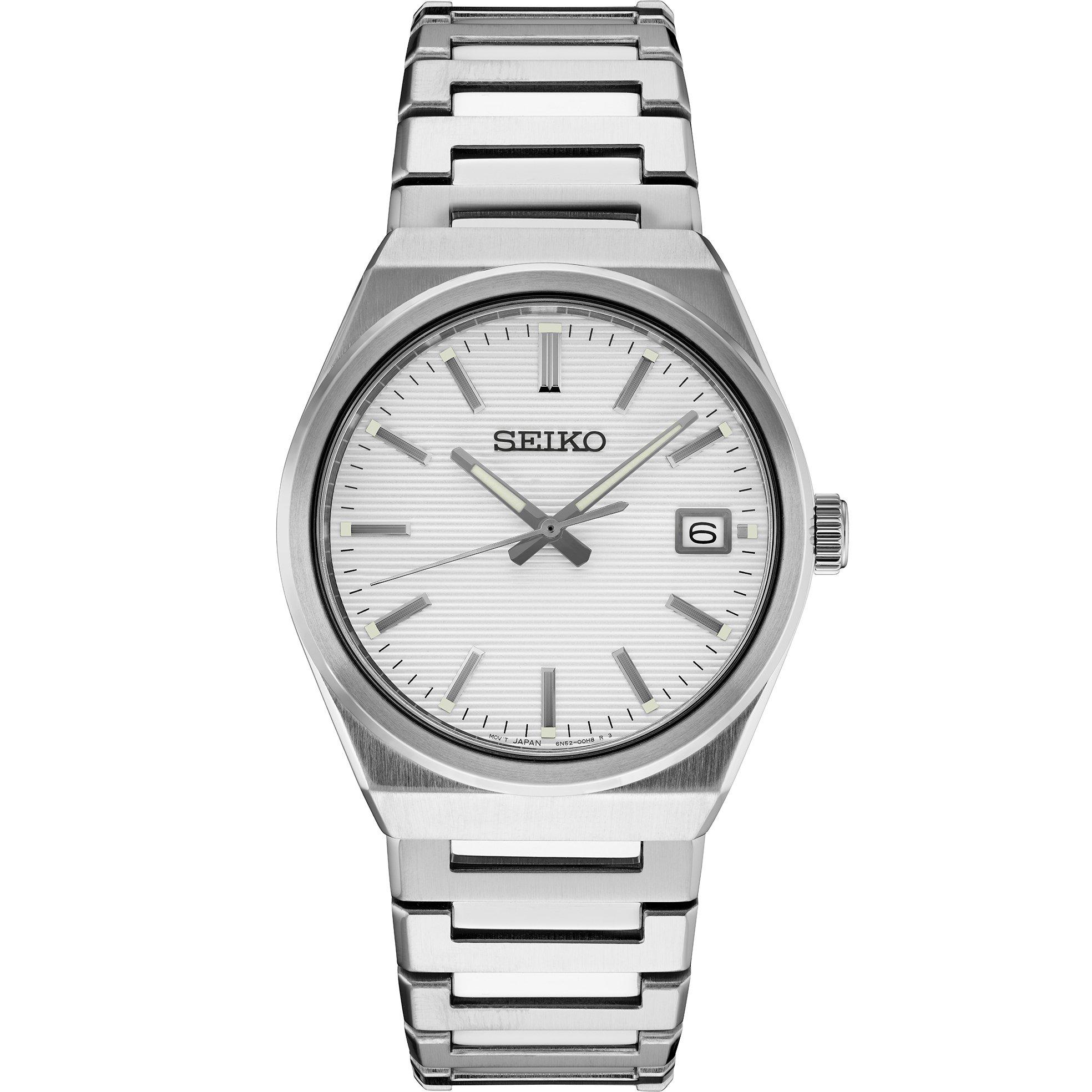 White/Silver - Seiko - Men's Classic Quartz Analogue Quartz Watch - 1