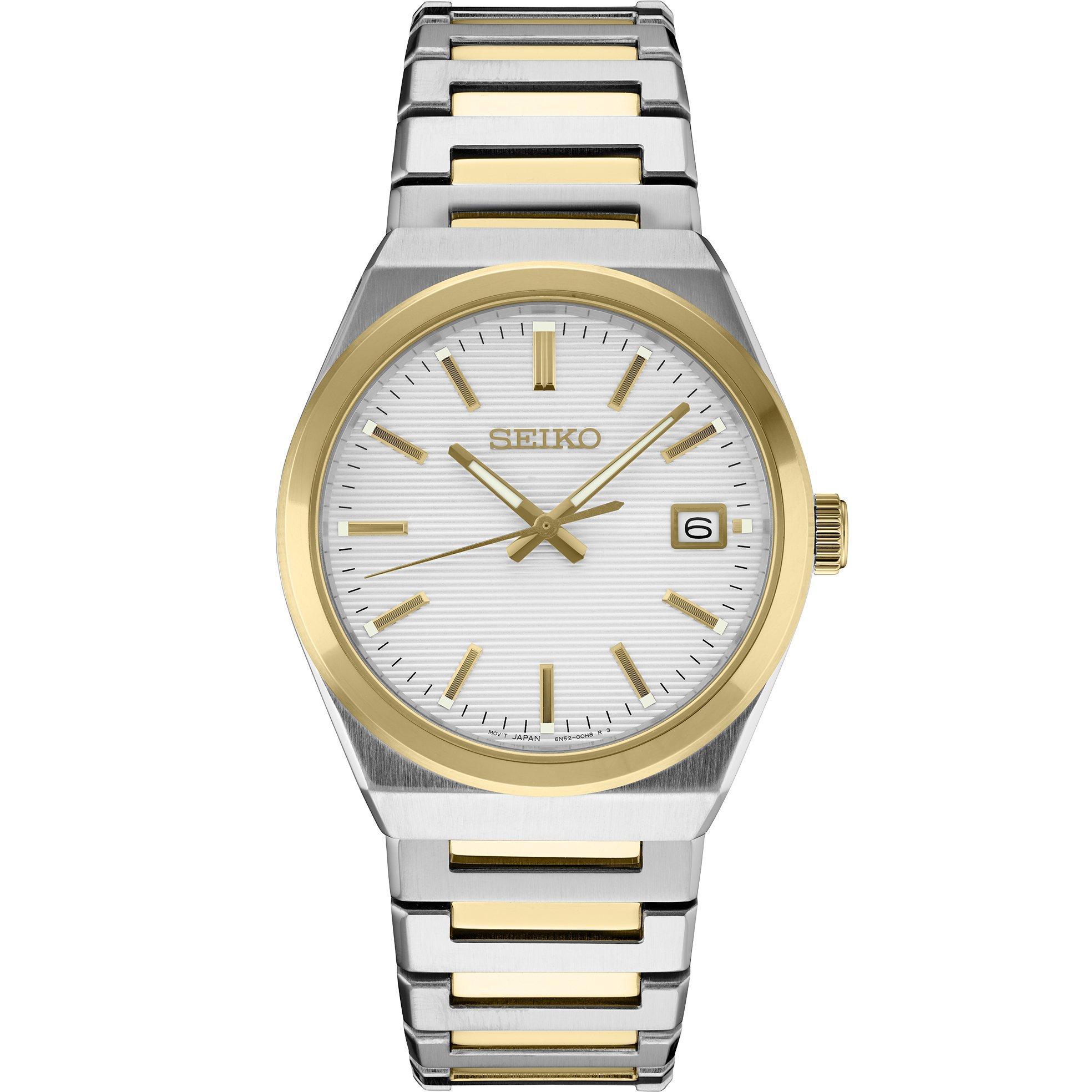 Seiko Men's Classic Quartz Analogue Quartz Watch - White/