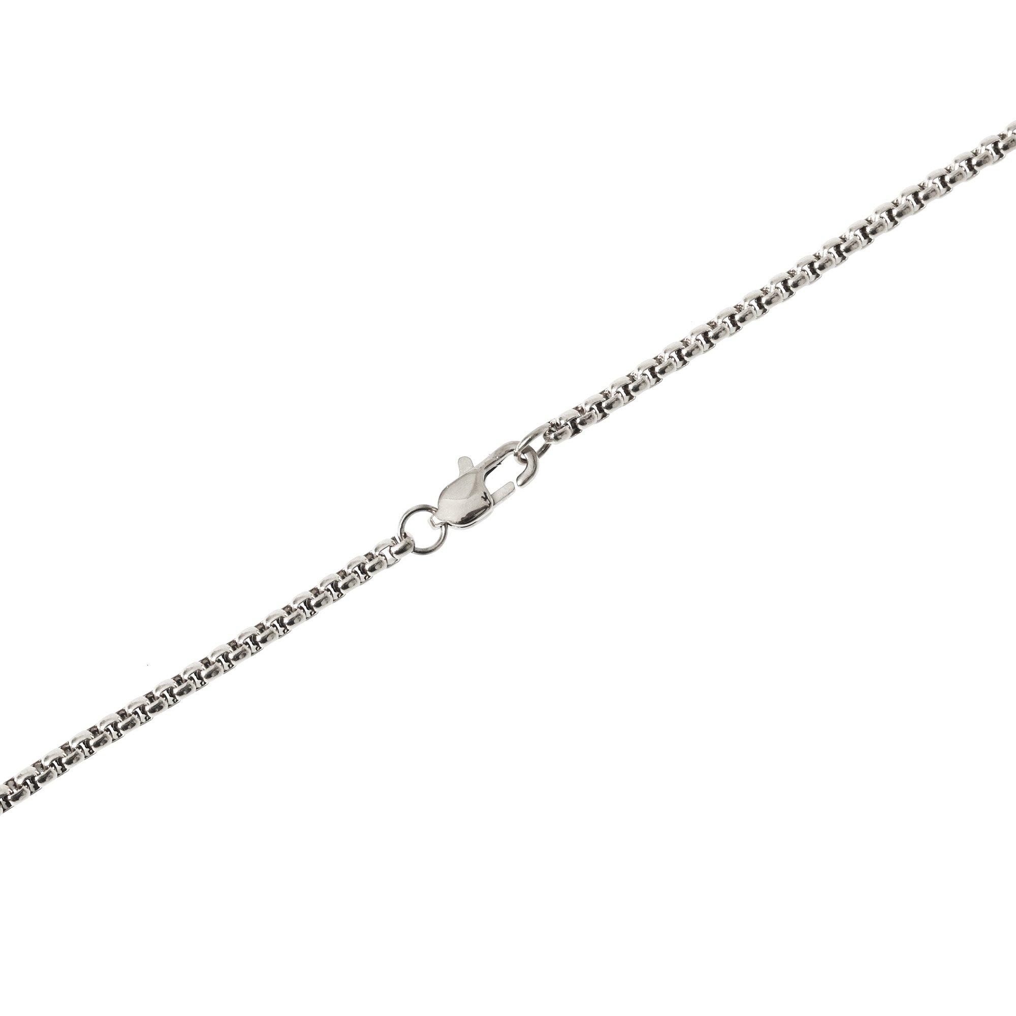 Argent - Fabric - Men's T Bar Metal Chain Necklaces - 3