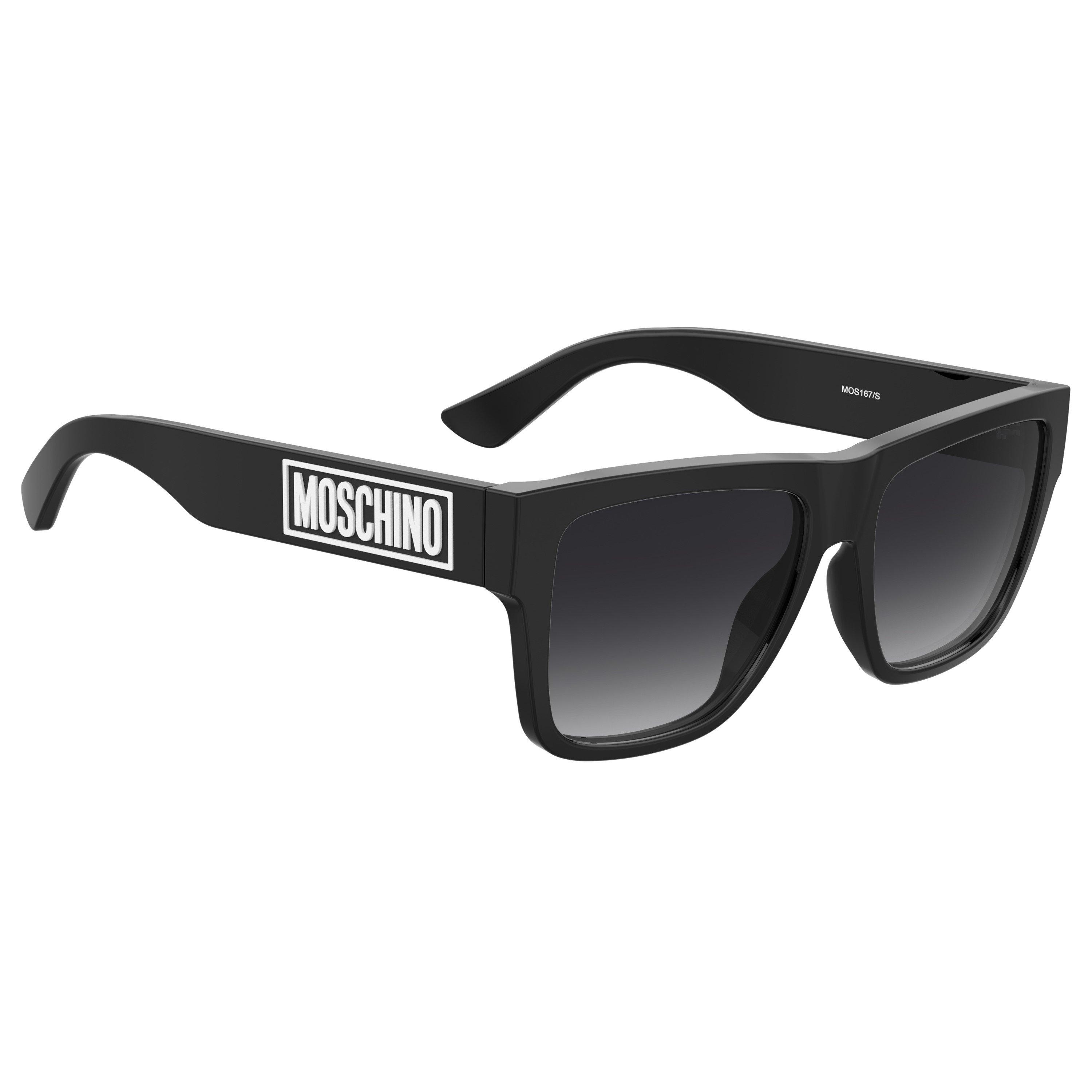 White/Black - Moschino - Men's Rectangle Sunglasses - 3