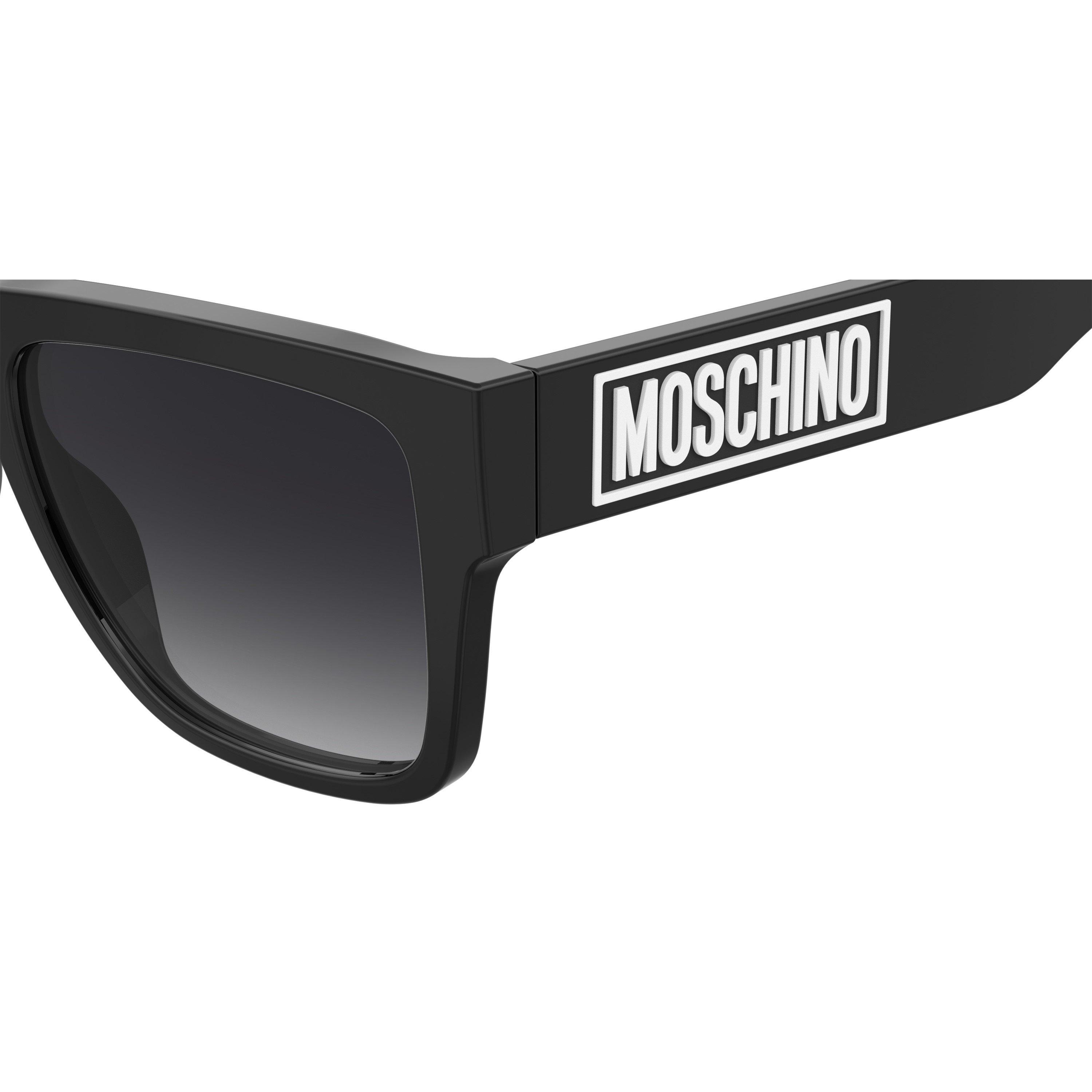 White/Black - Moschino - Men's Rectangle Sunglasses - 4