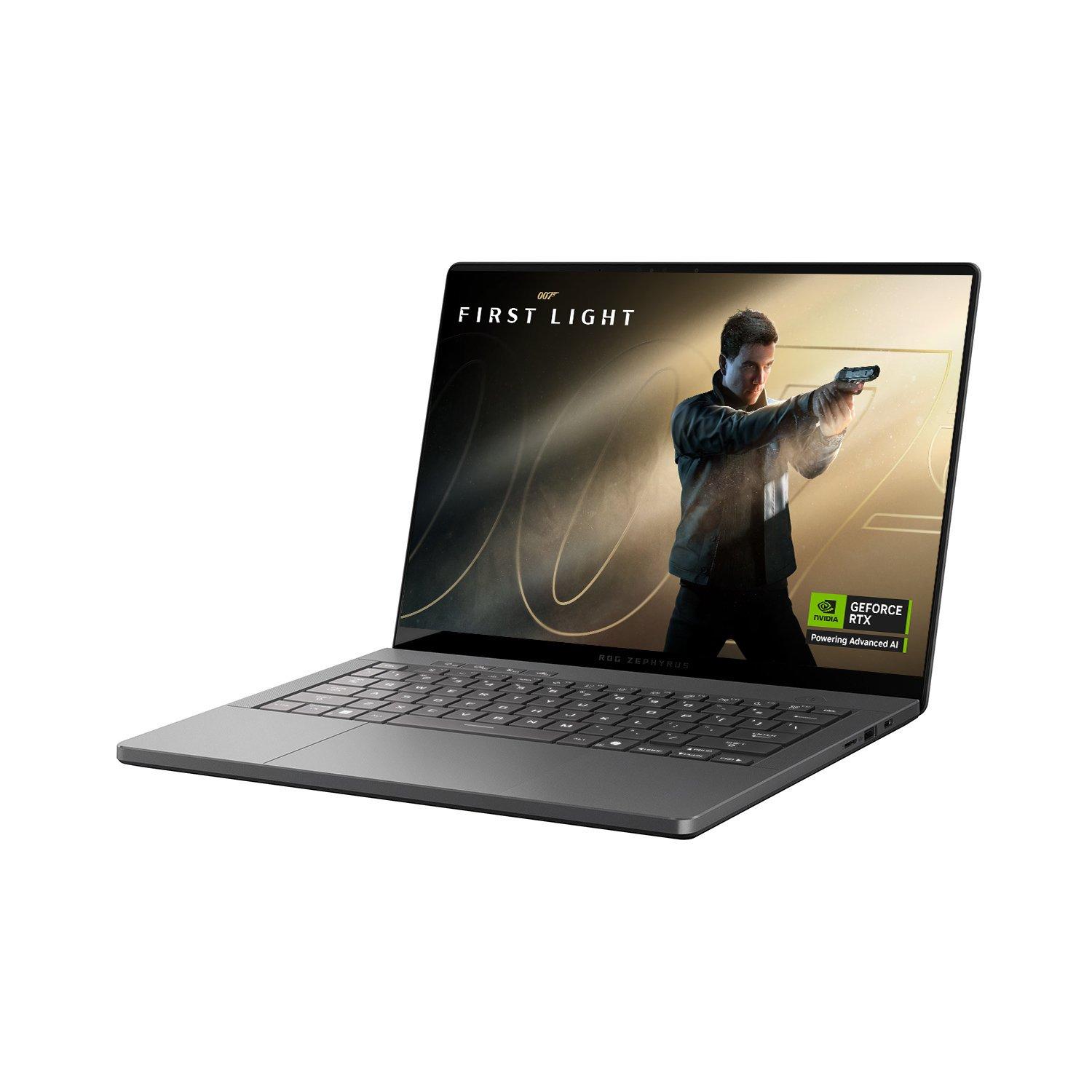 Black - ASUS - ASUS ROG Zephyrus G14 14 3K OLED 120Hz Gaming Laptop - Ryzen AI 9 465 16GB RAM 1TB SSD RTX 5060 - 2