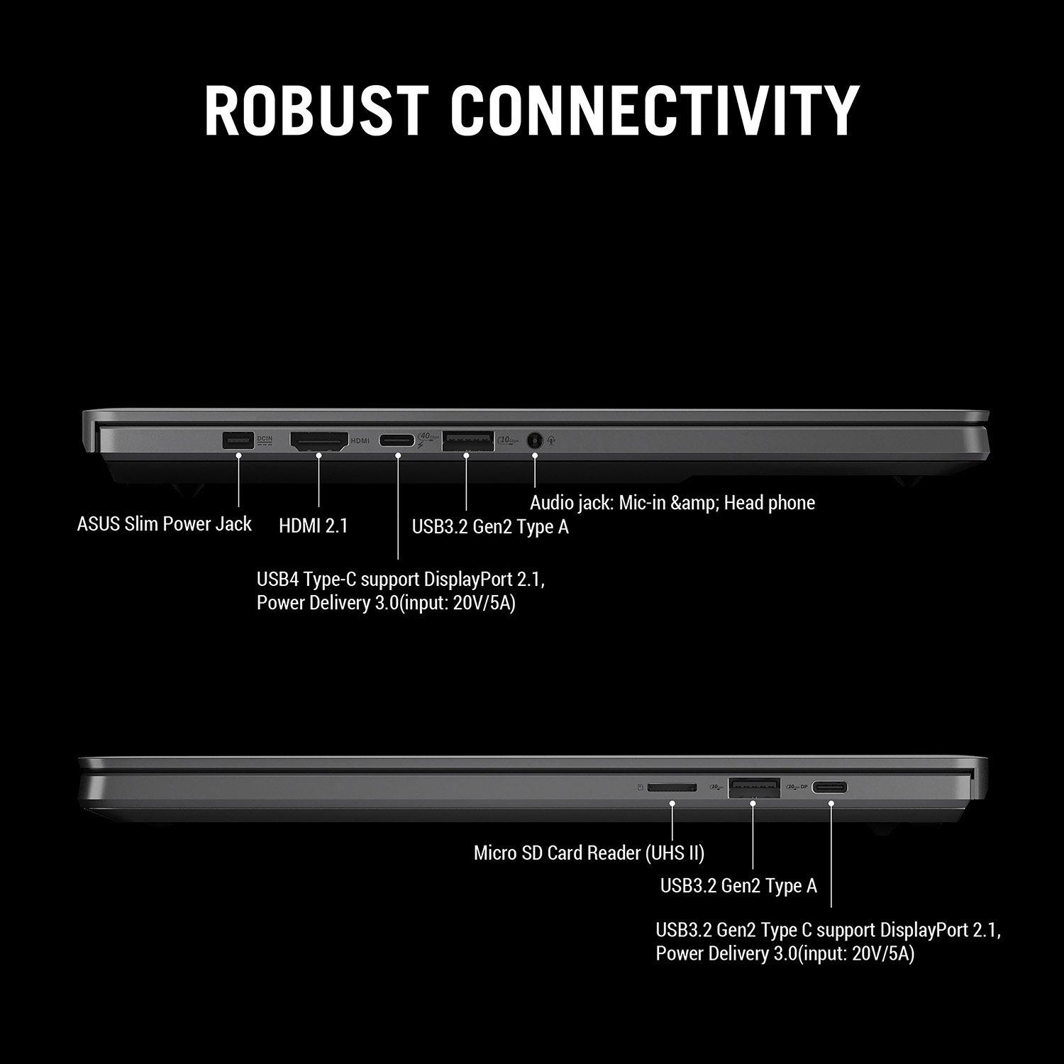 Black - ASUS - ASUS ROG Zephyrus G14 14 3K OLED 120Hz Gaming Laptop - Ryzen AI 9 465 16GB RAM 1TB SSD RTX 5060 - 8