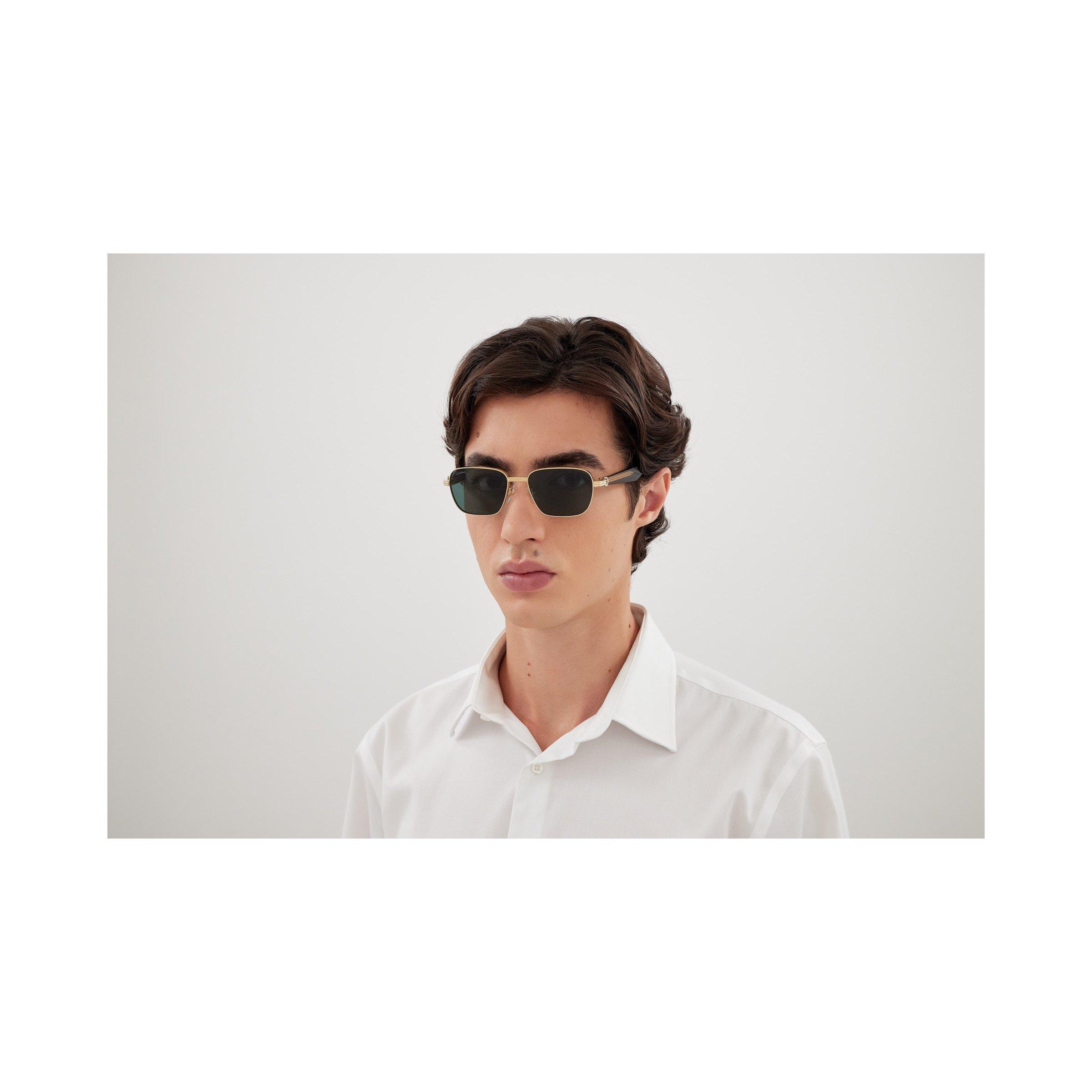 Gold/Black - Cartier - Cartier Mens Rectangular CT0538S Sunglasses - 2