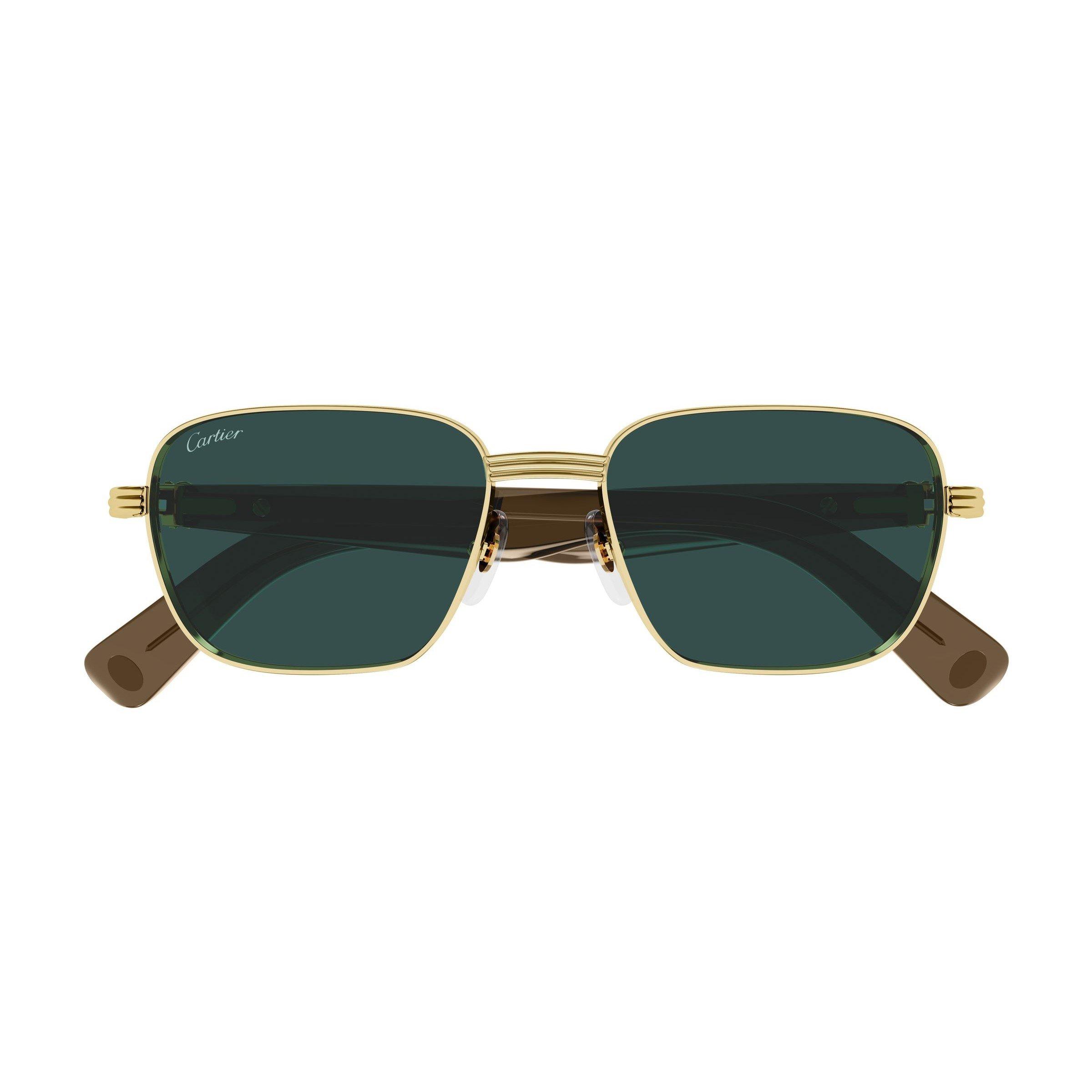 Gold/Black - Cartier - Cartier Mens Rectangular CT0538S Sunglasses - 3