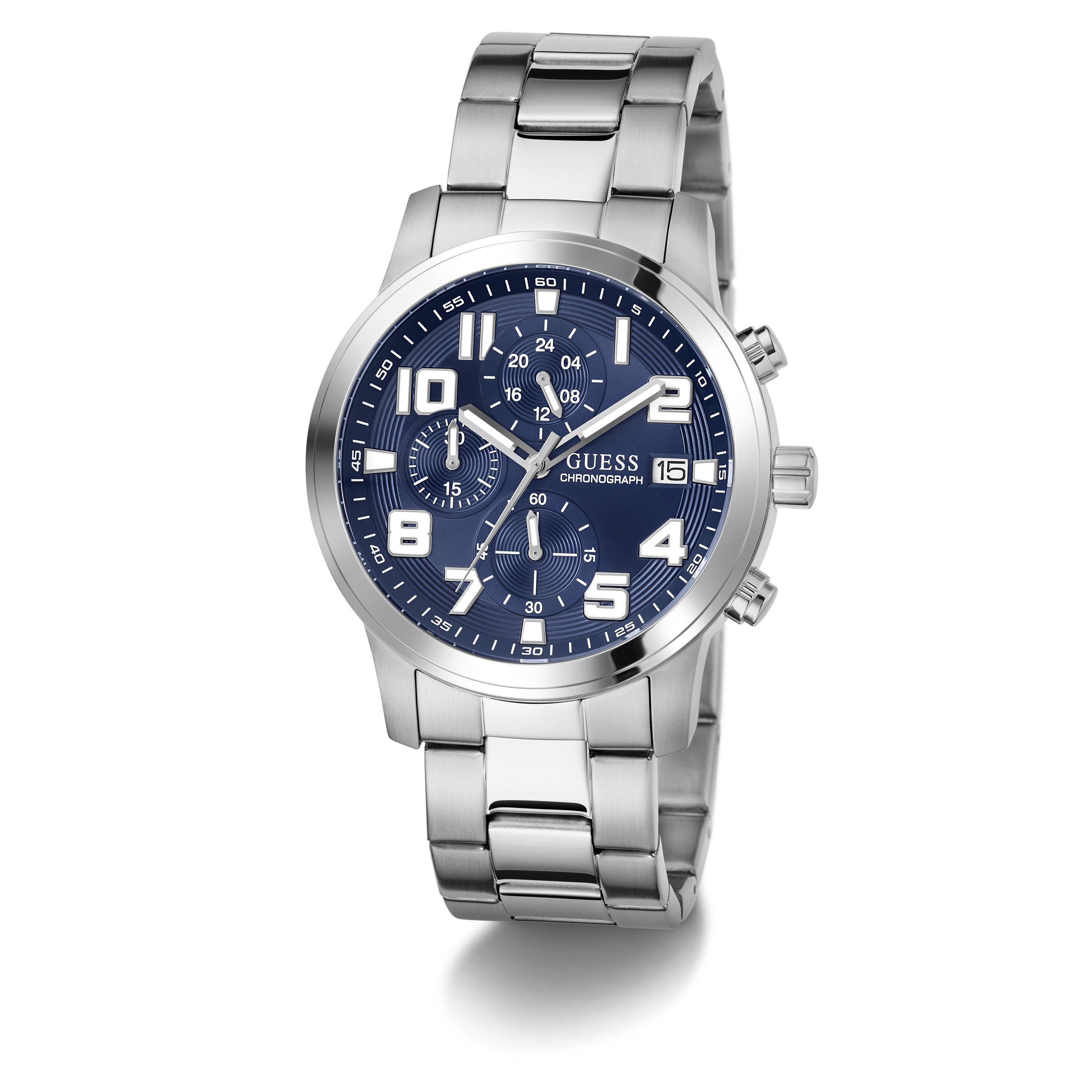 Azul/Prata - Guess - Men's Atticus Analogue Quartz Watch - 5