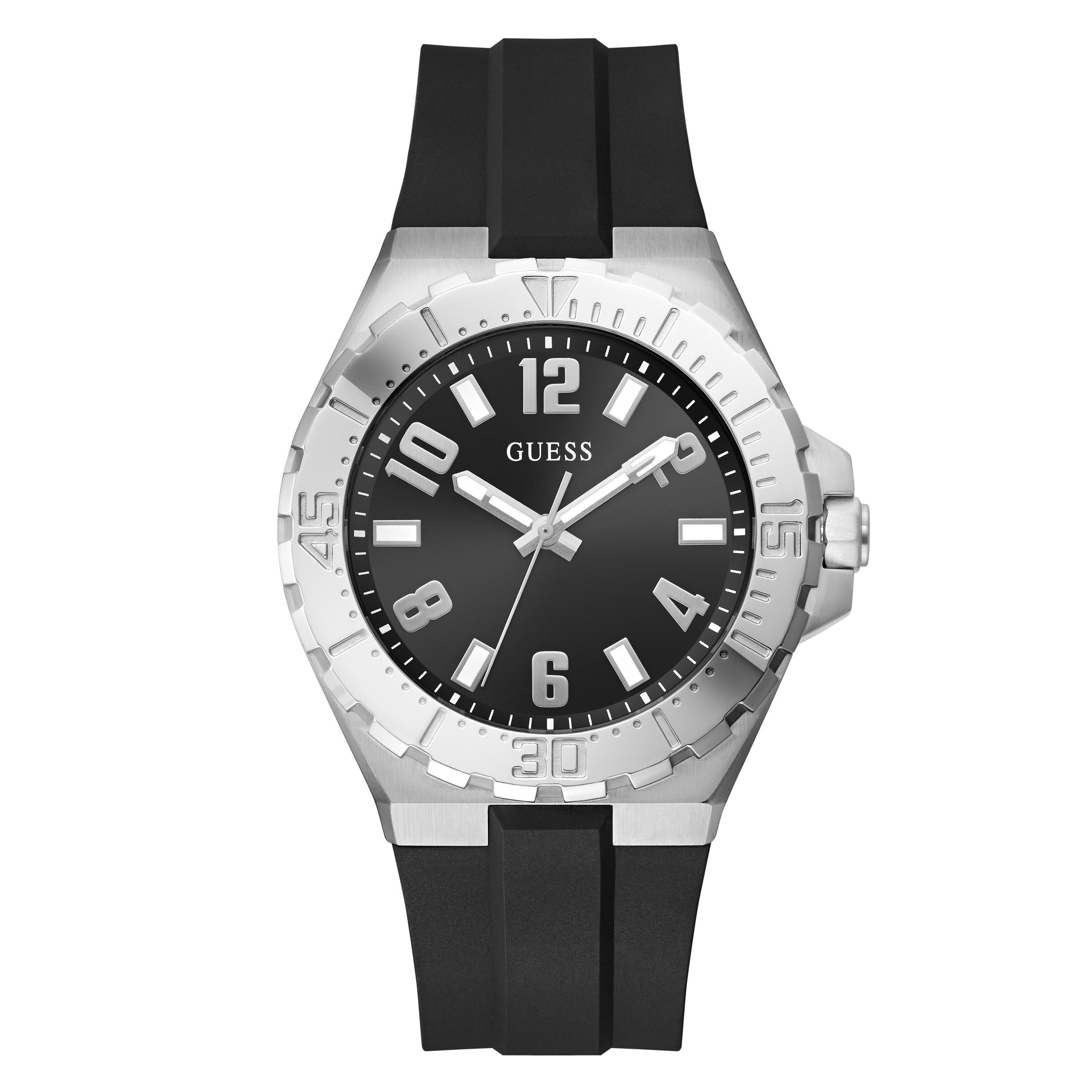 Black/Silver - Guess - Men's Analogue Quartz Watch - 1