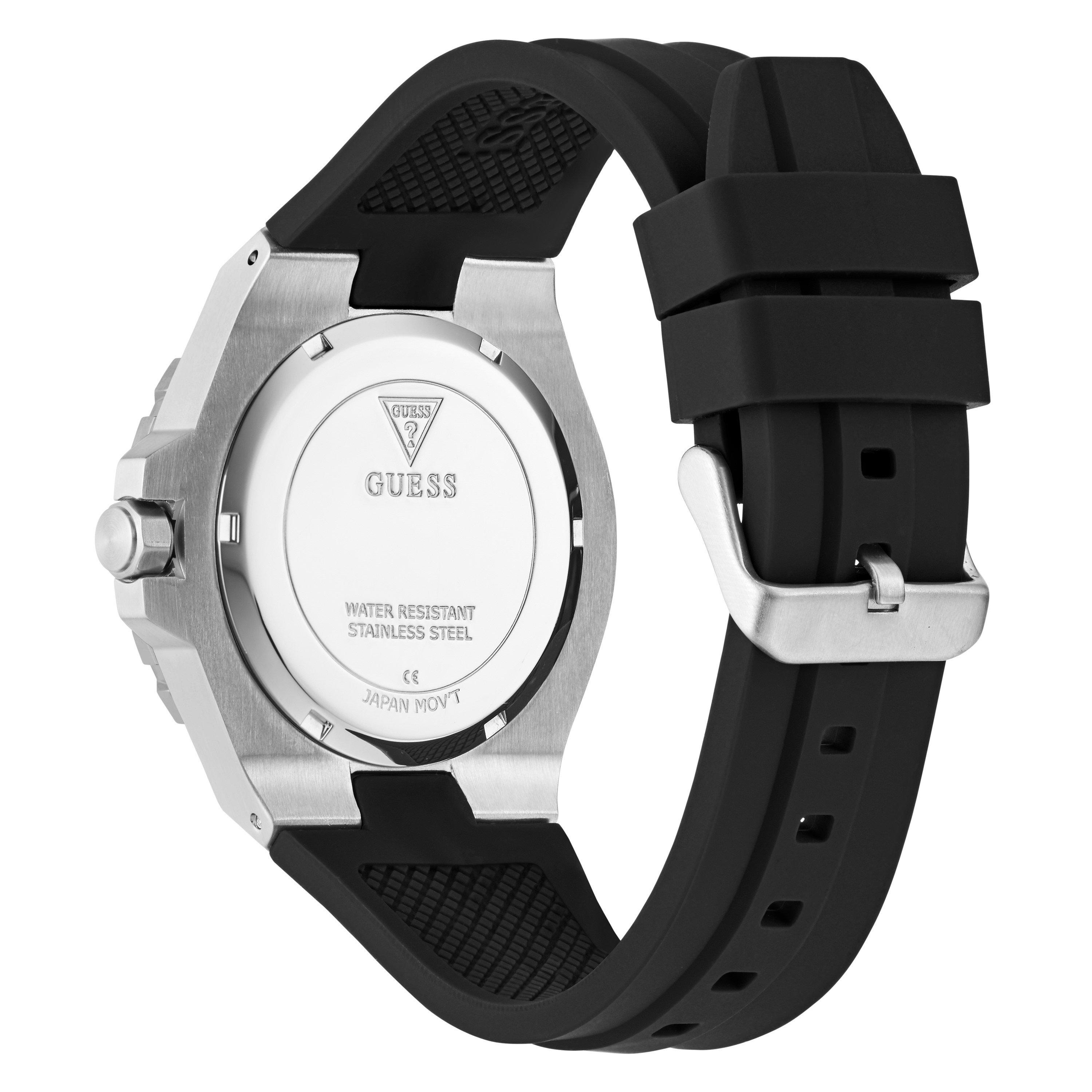 Black/Silver - Guess - Men's Analogue Quartz Watch - 3