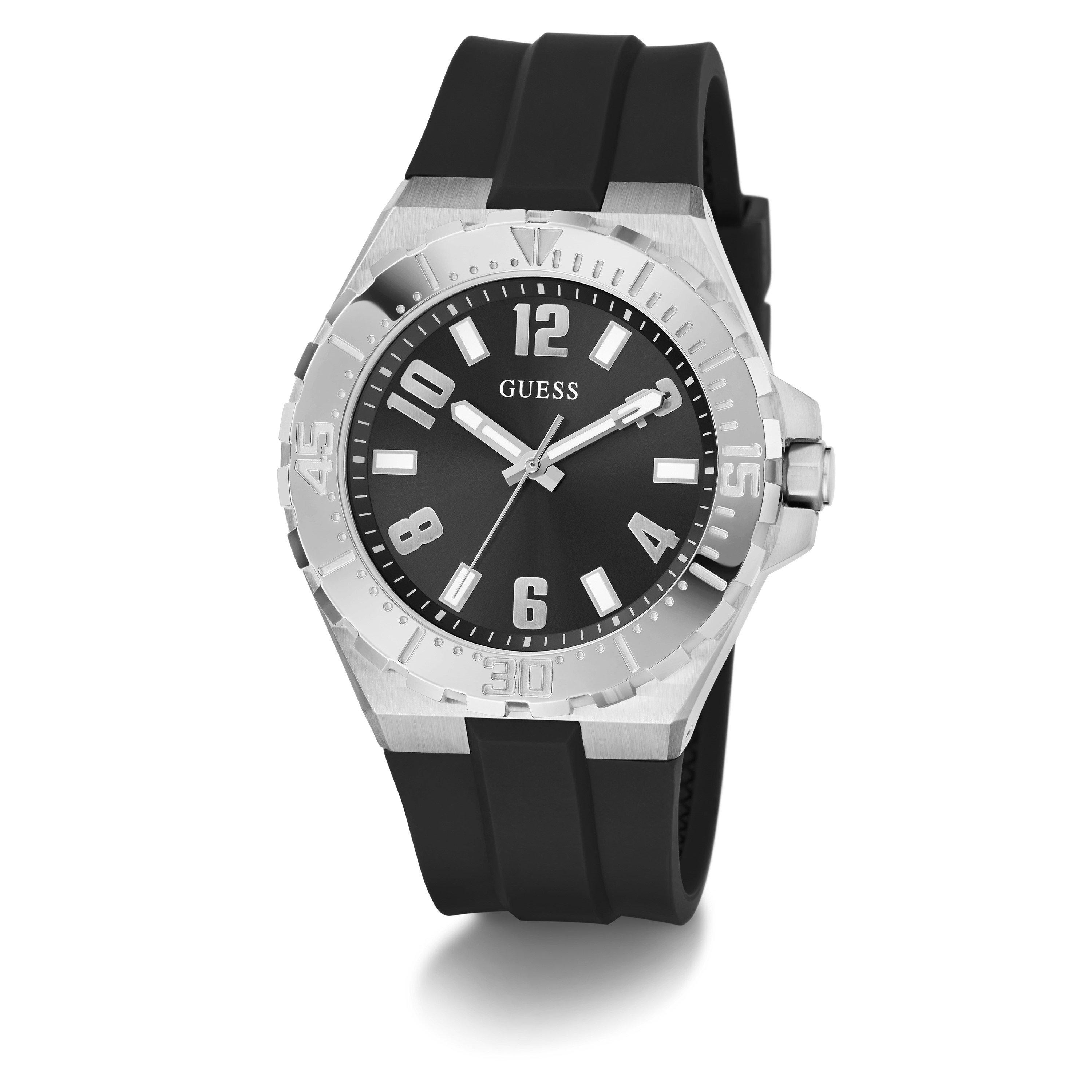Black/Silver - Guess - Men's Analogue Quartz Watch - 5