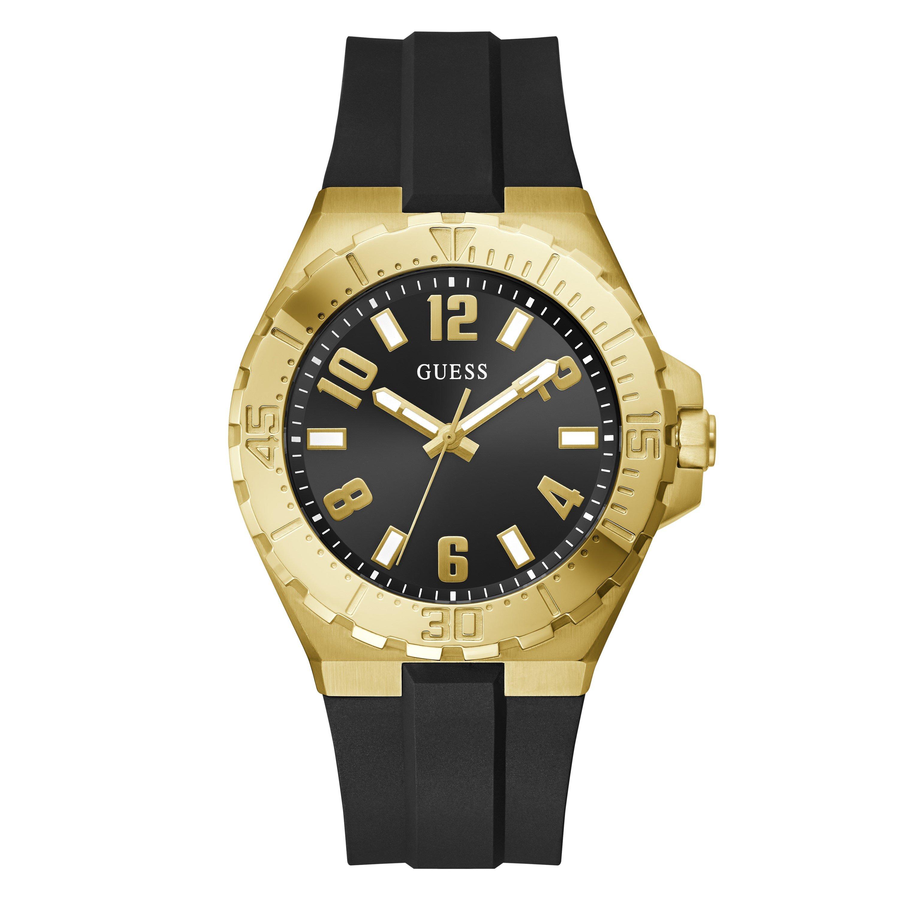 Guess Men's Analogue Quartz Watch - Black/Gold