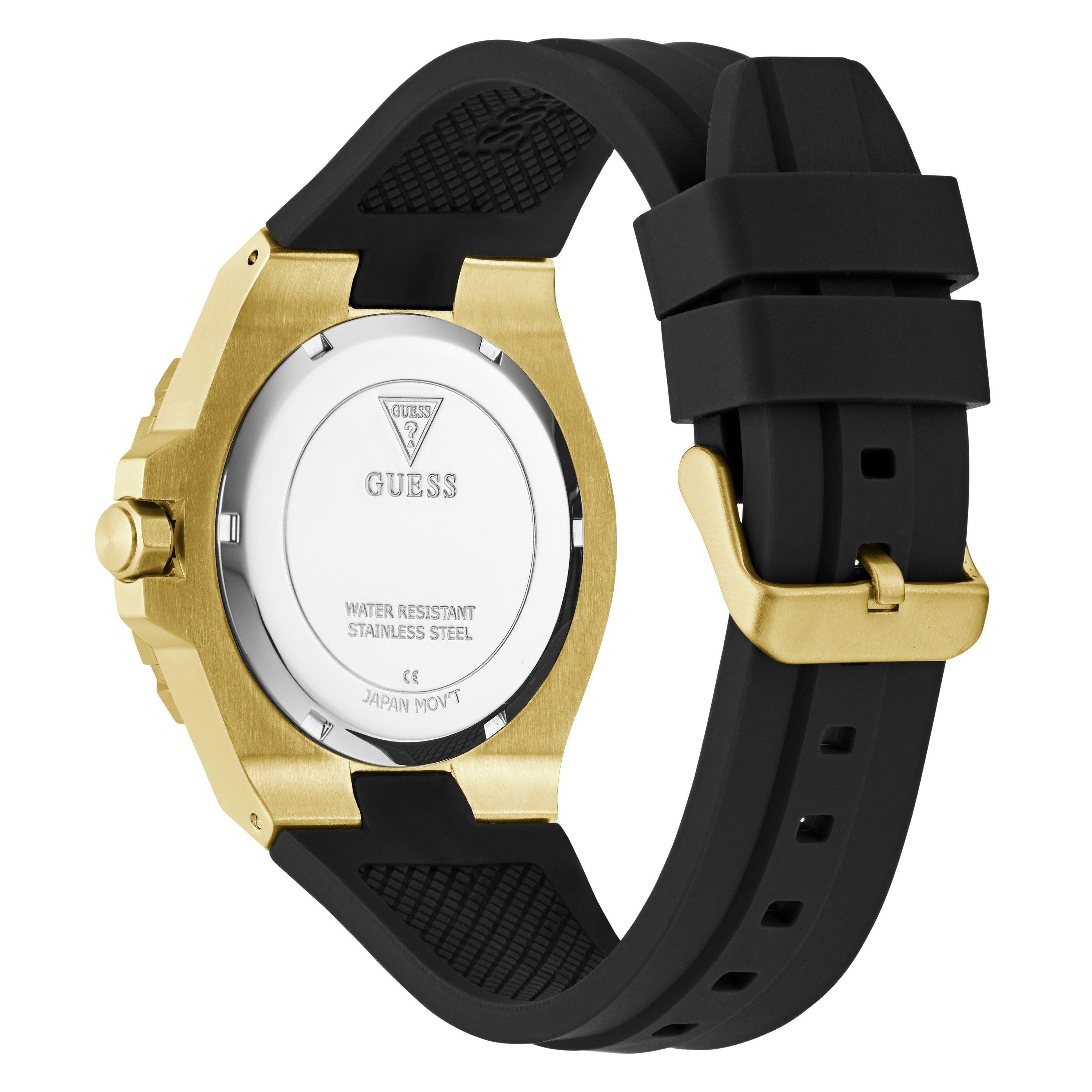 Black/Gold - Guess - Men's Analogue Quartz Watch - 3