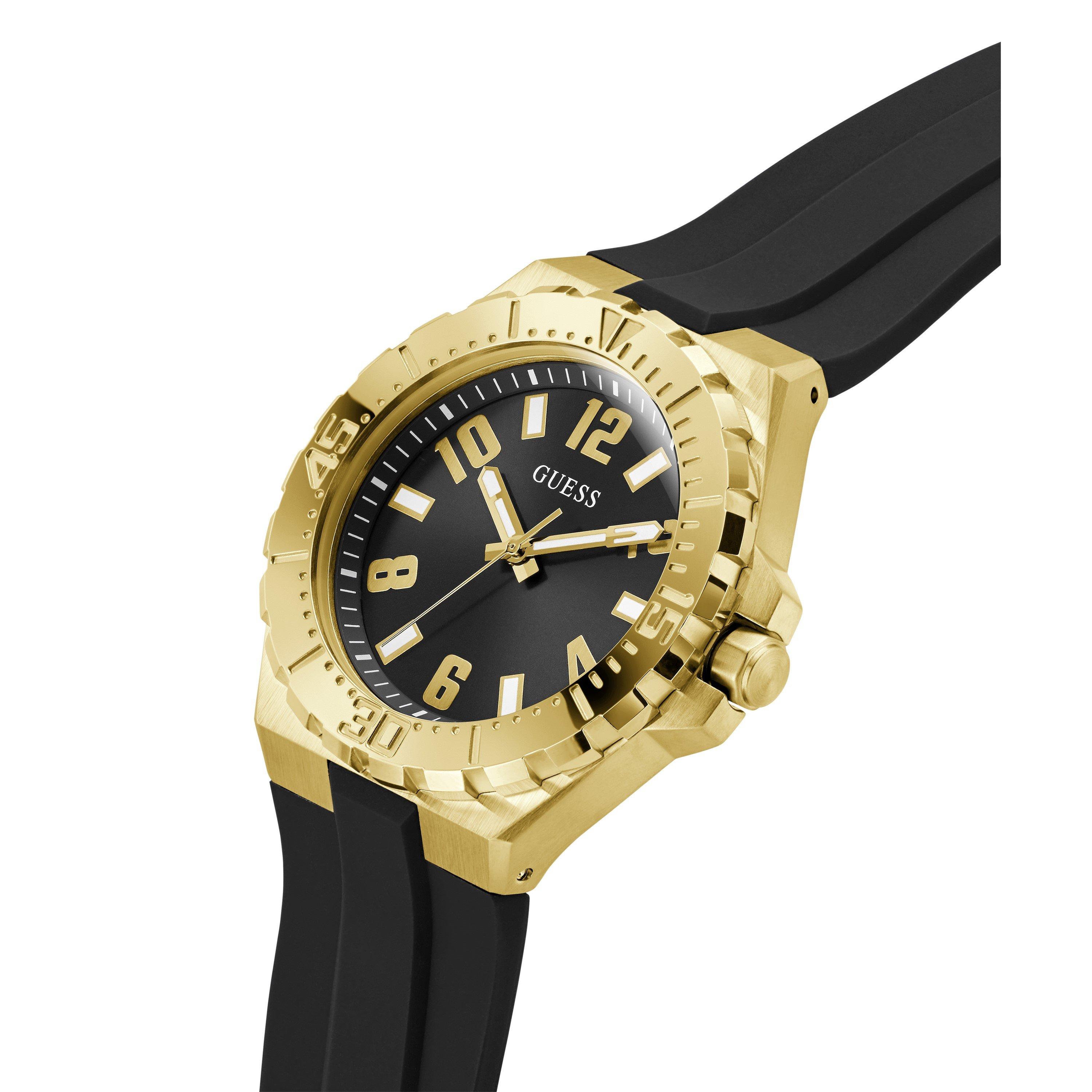 Black/Gold - Guess - Men's Analogue Quartz Watch - 4
