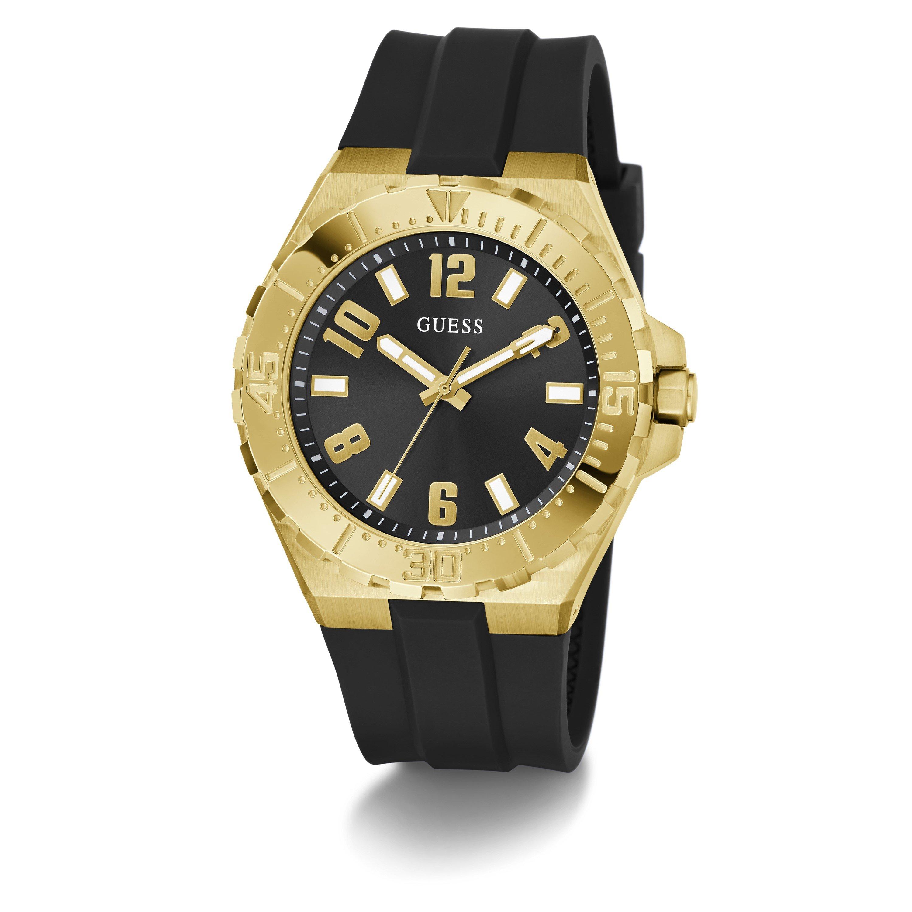 Black/Gold - Guess - Men's Analogue Quartz Watch - 5