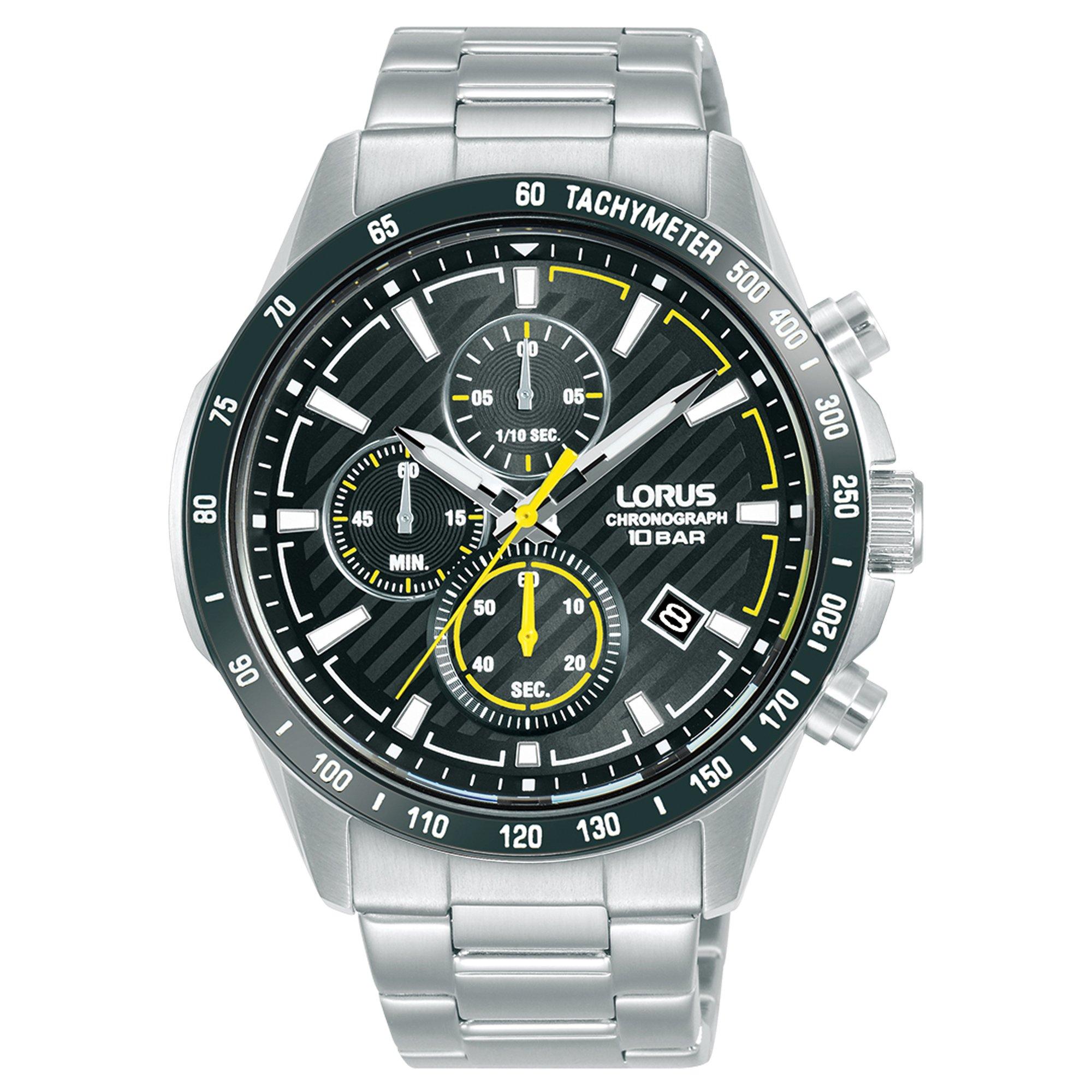 Lorus Men's Chronograph Water Resistant Analogue Quartz Watch - Silver