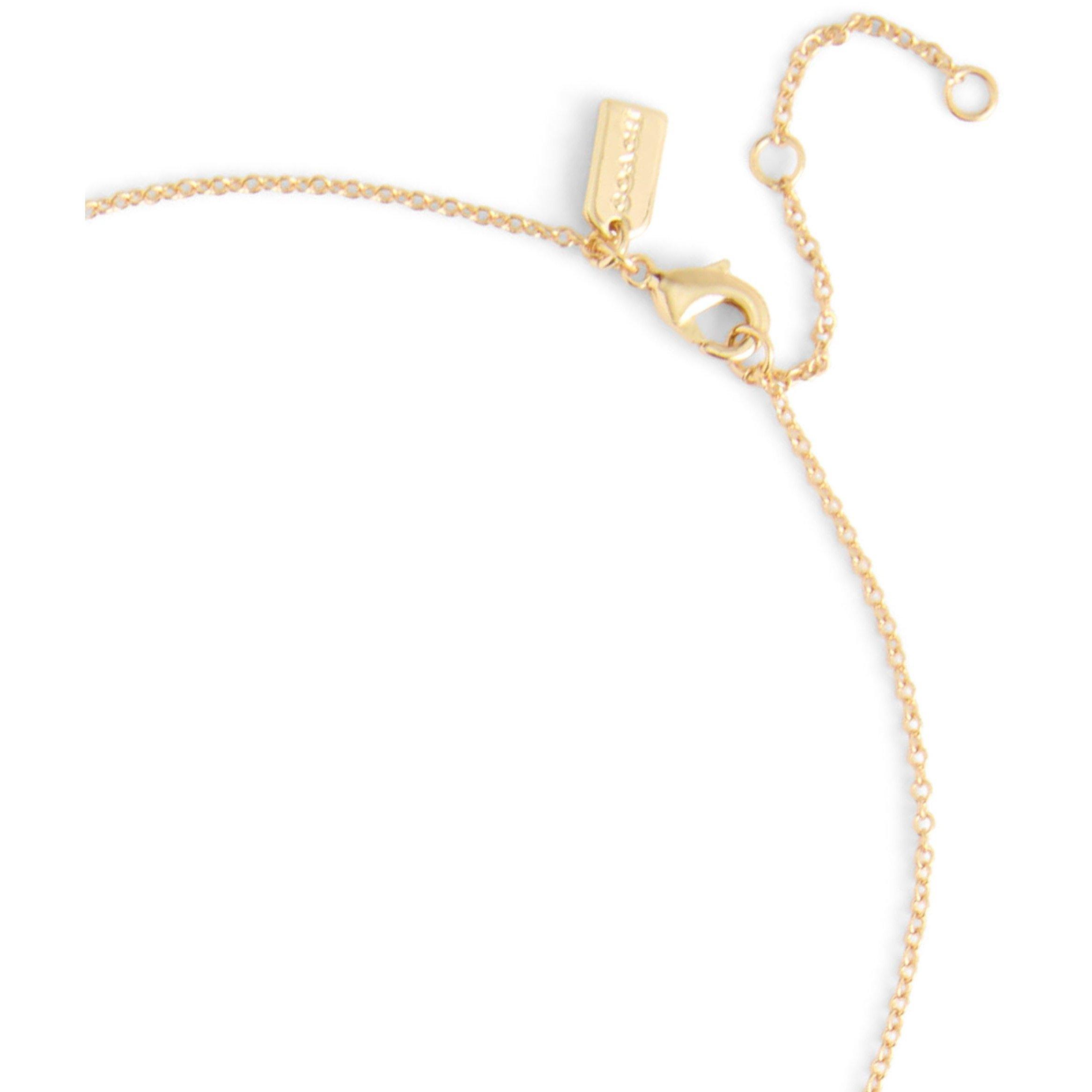 GOLD/PEARL - Coach - Women's Junior Orb Pendant Necklace - 3