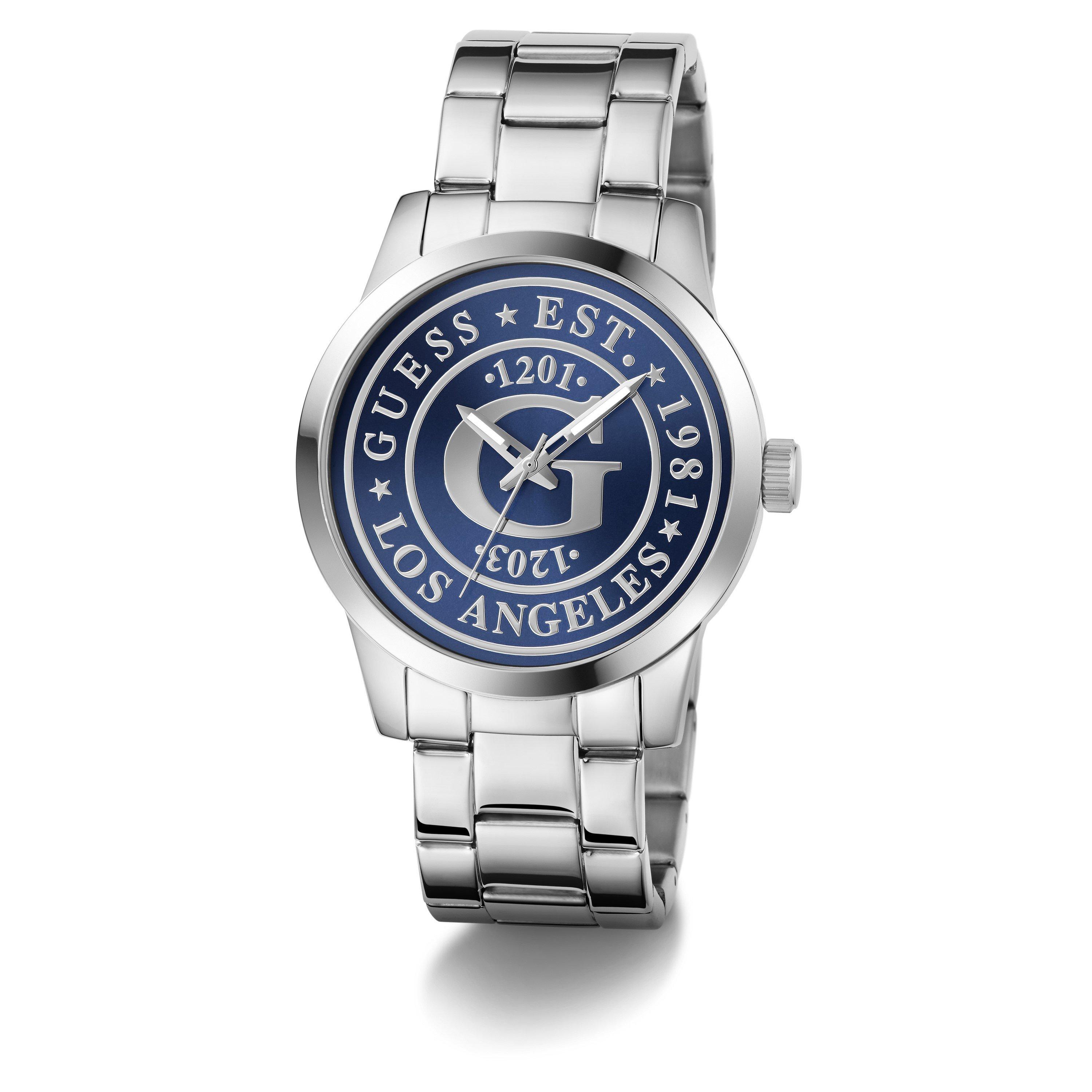 Azul/Plata - Guess - Men's Collegiate Analogue Quartz Watch - 5