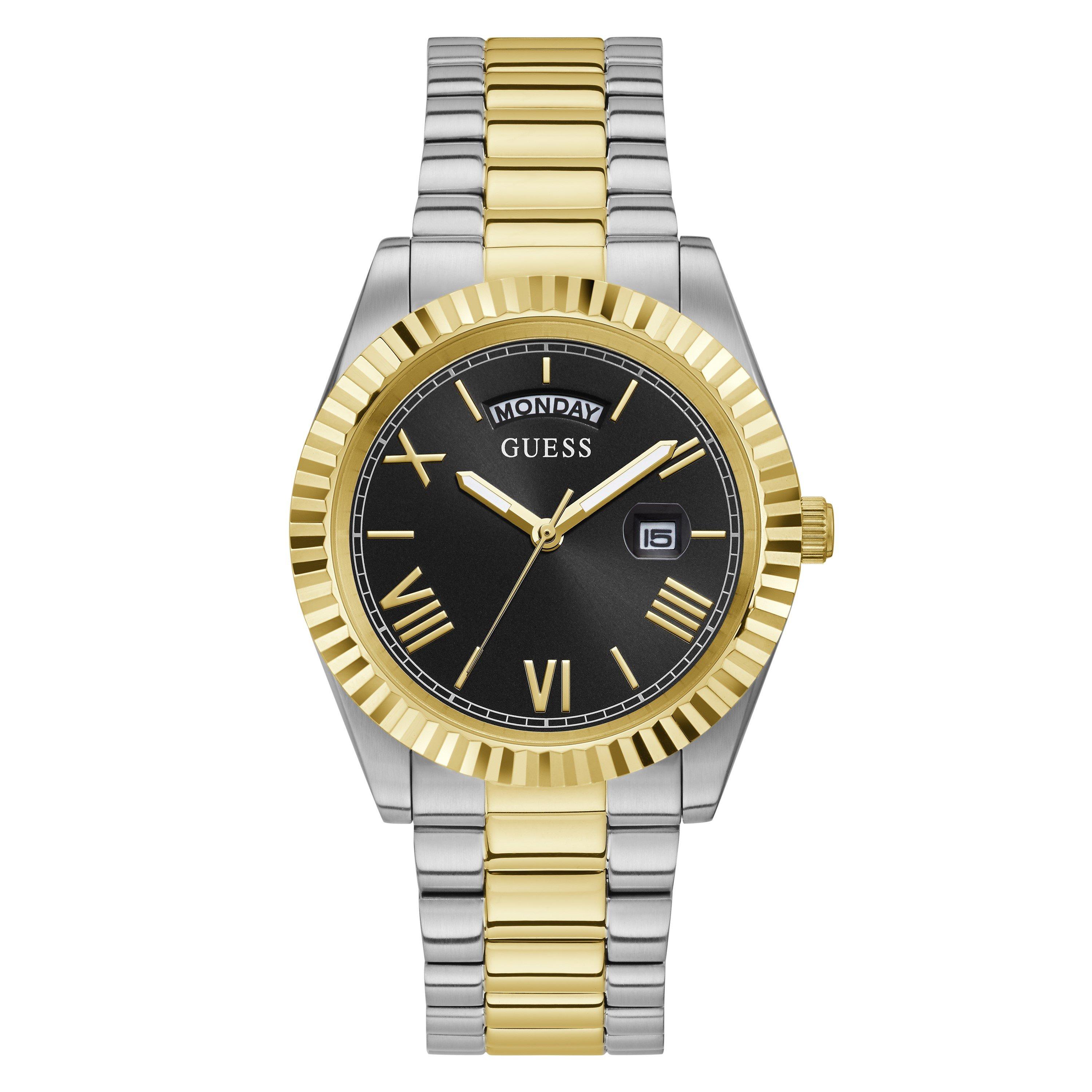 Guess Men's Connoisseur Analogue Quartz Watch - Black/Metallics
