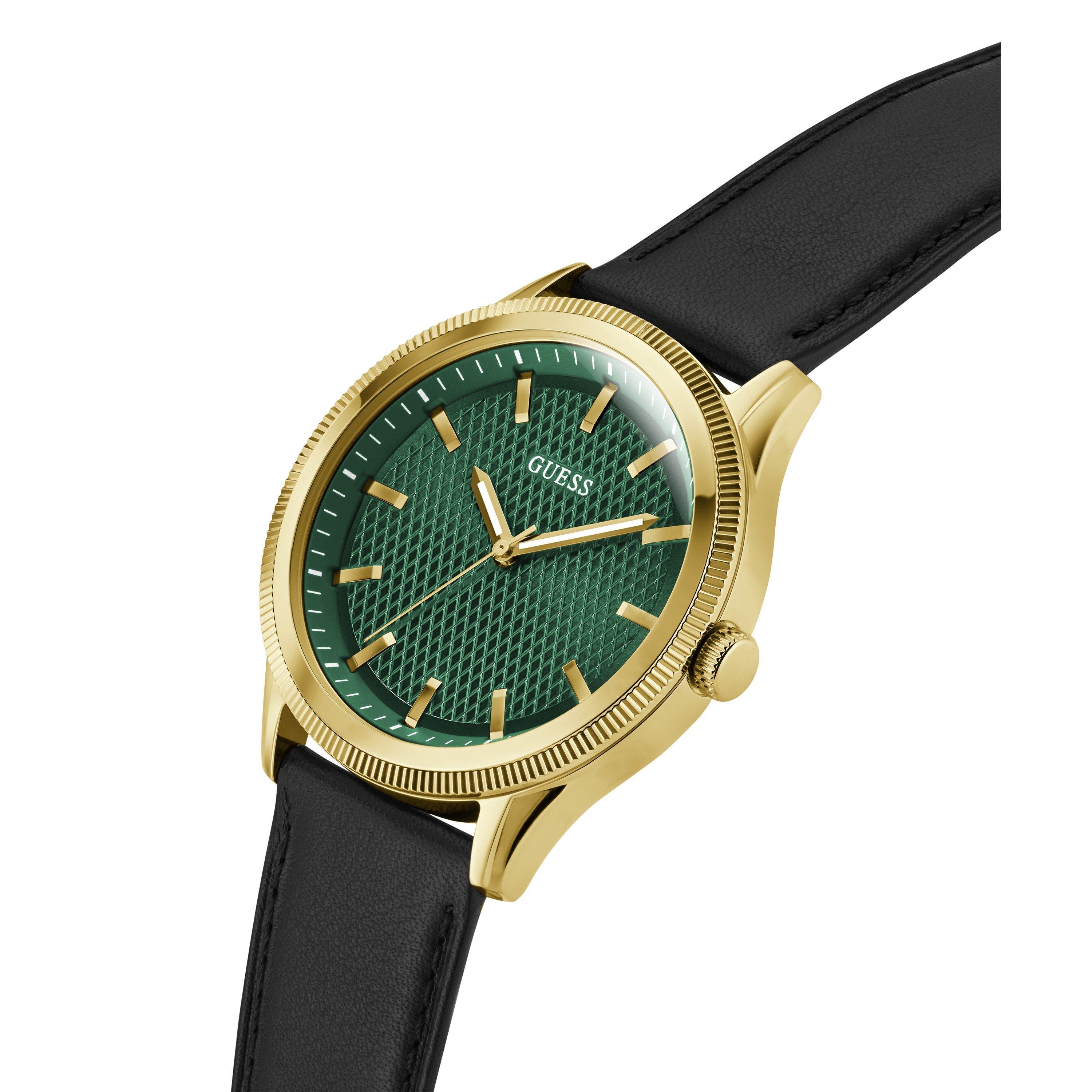 Green/Gold - Guess - Men's Analogue Quartz Watch - 5