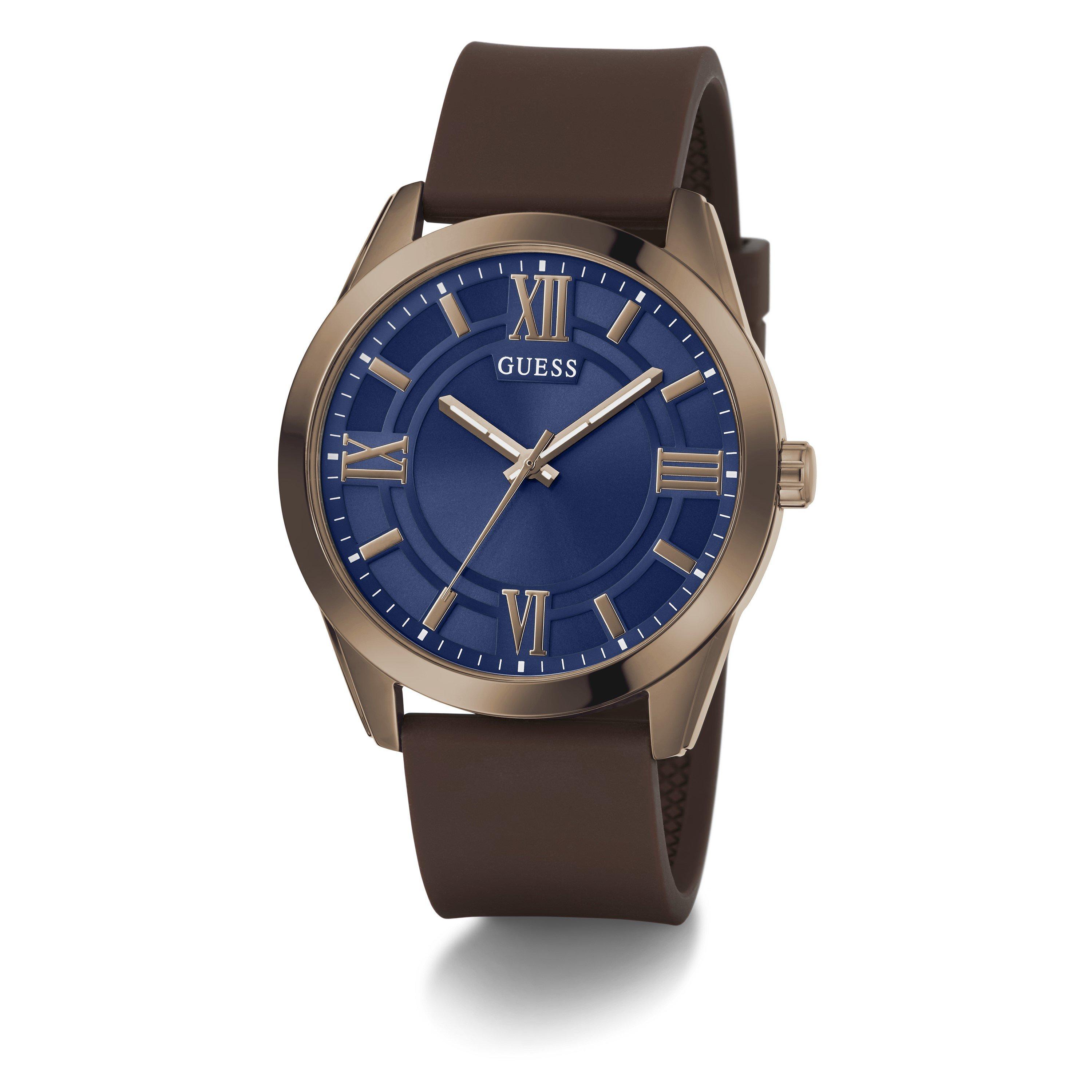 Blue/Brown - Guess - Men's Elliot Analogue Quartz Watch - 5
