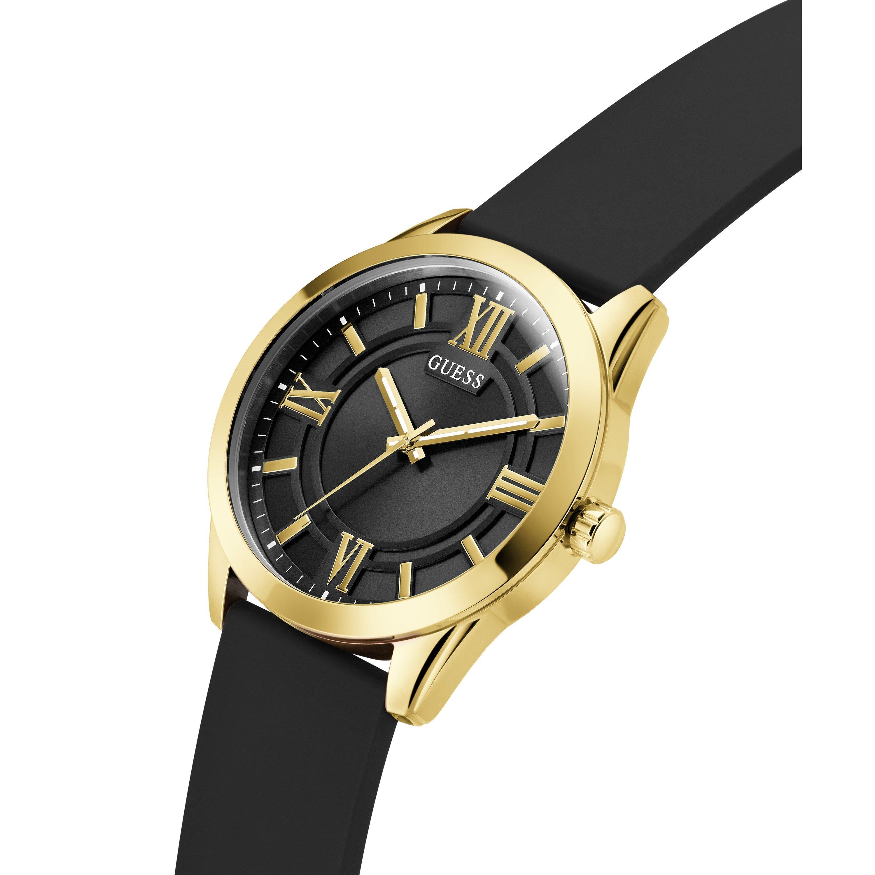 Preto/Dourado - Guess - Men's Elliot Analogue Quartz Watch - 4