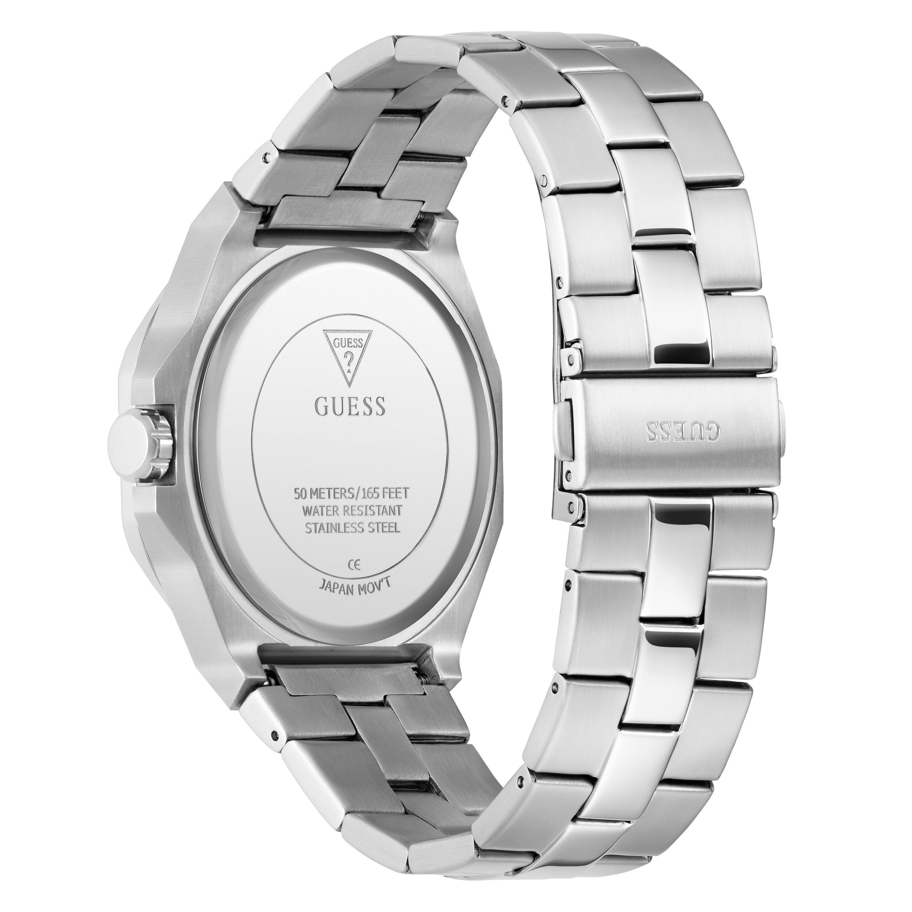 Grau/Silber - Guess - Men's Jewell Emperor Analogue Quartz Watch - 4