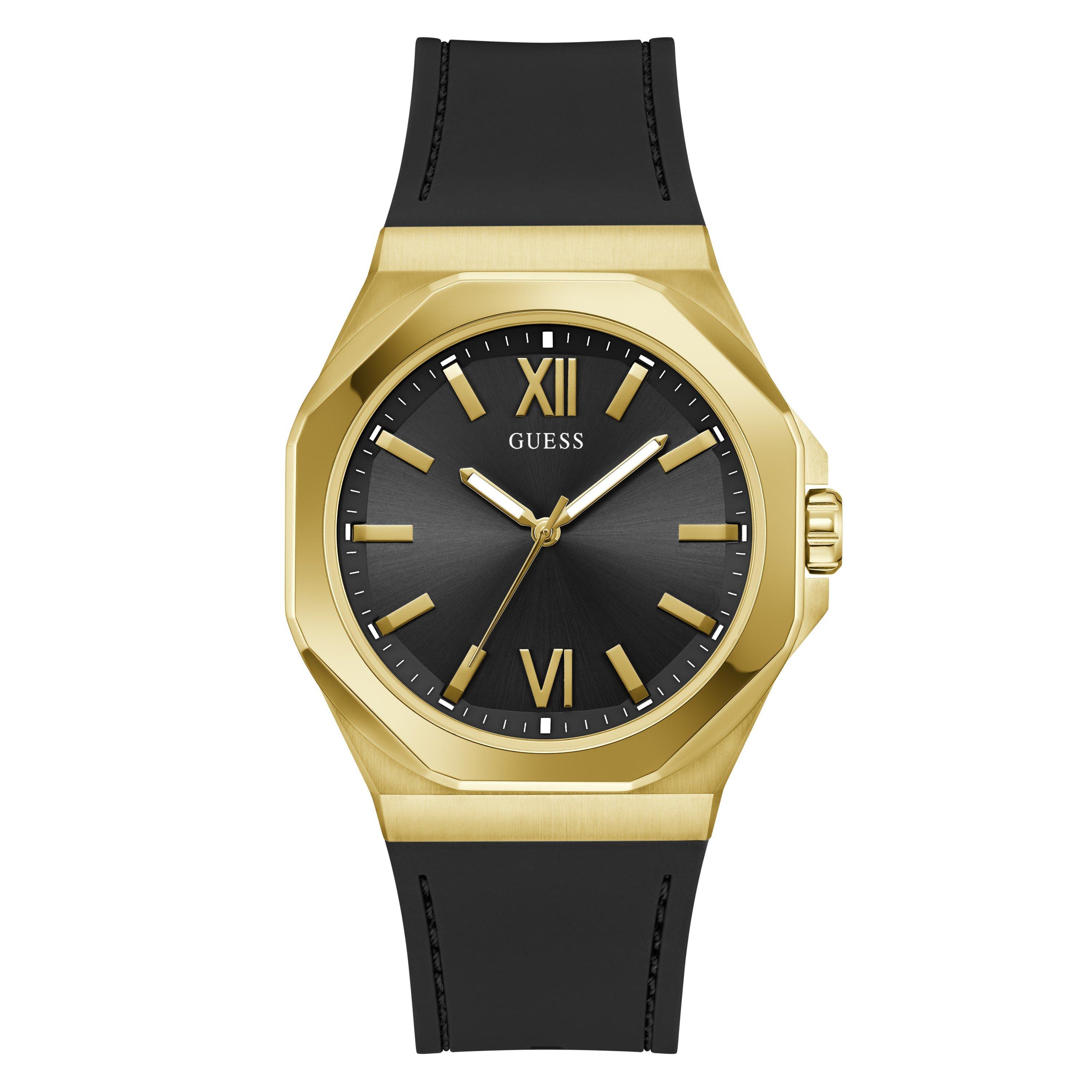 Guess Men's Jewell Emperor Analogue Quartz Watch - Black/Gold