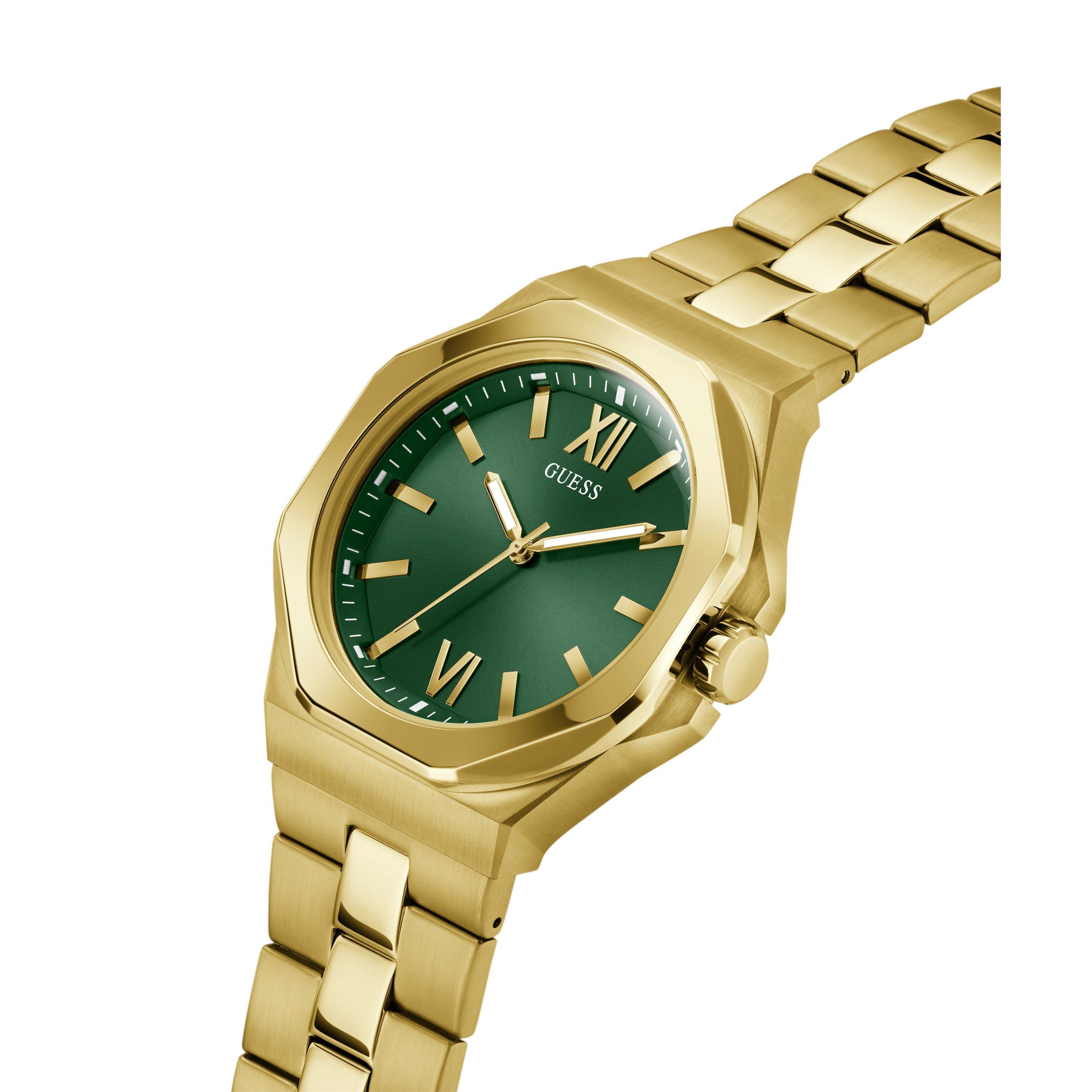 Gold/Gold - Guess - Men's Jewell Emperor Analogue Quartz Watch - 5